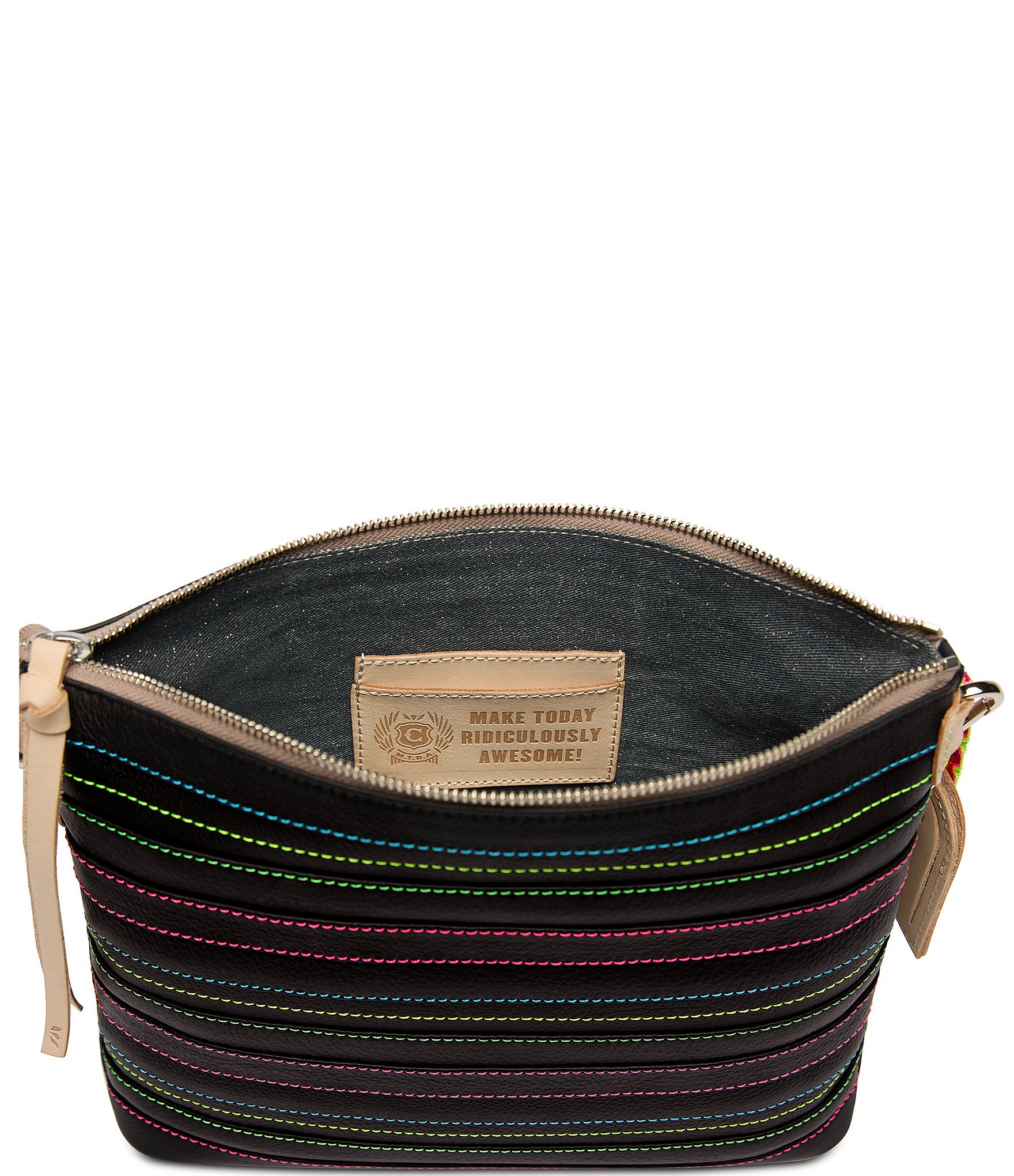 Consuela Ray Layered Multi Stiching Downtown Crossbody Bag