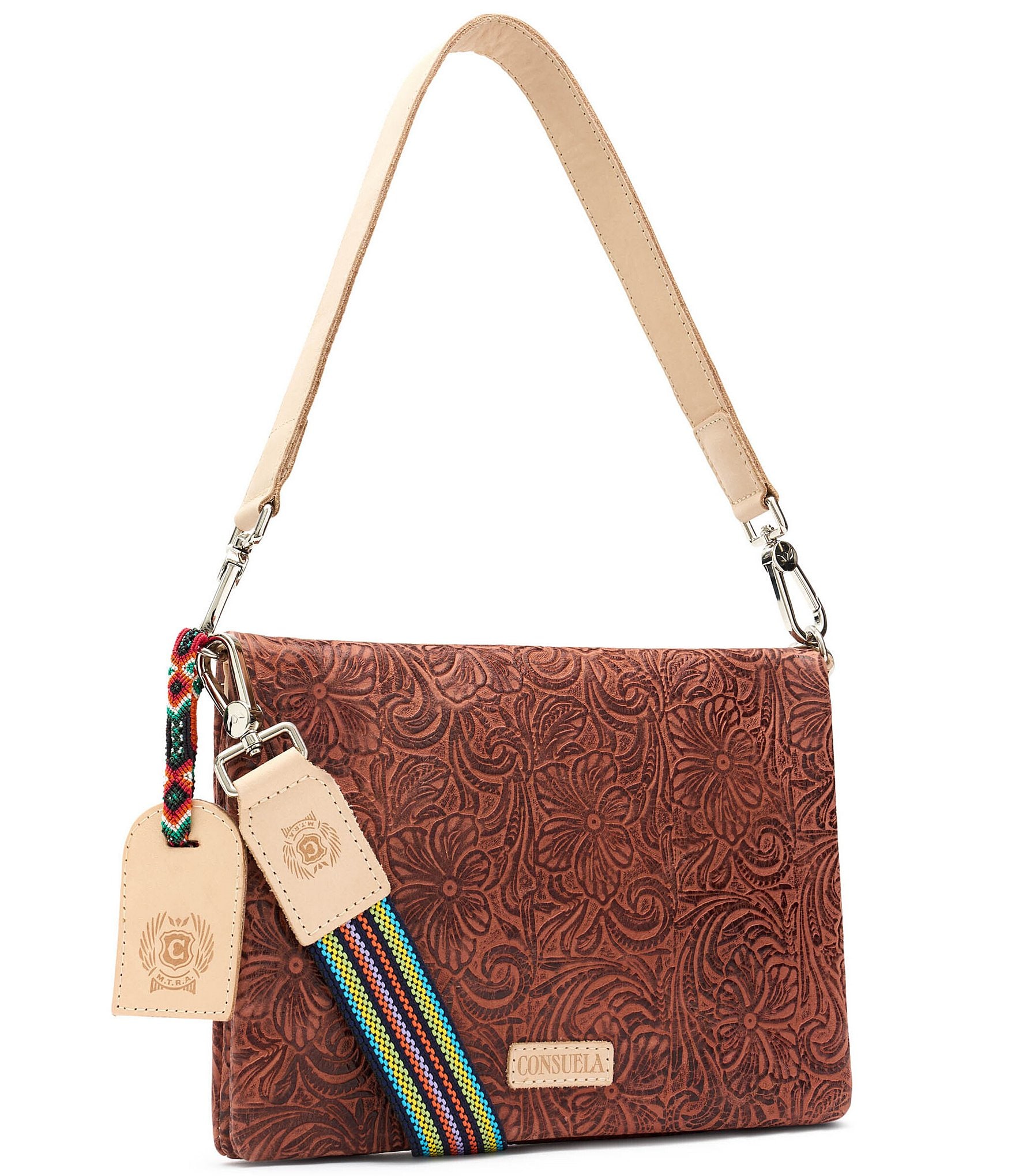 Consuela Sally Metro Tooled Leather Crossbody Bag
