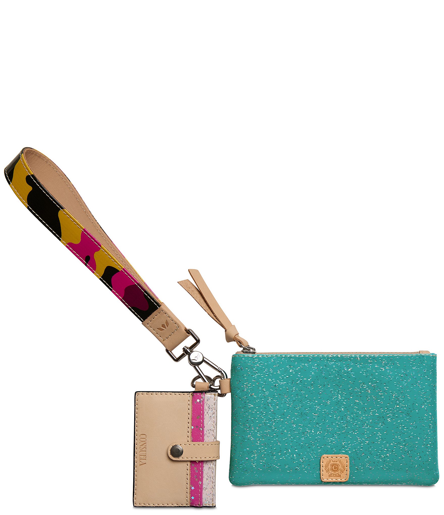 Consuela Shay Glitter Combi Wristlet