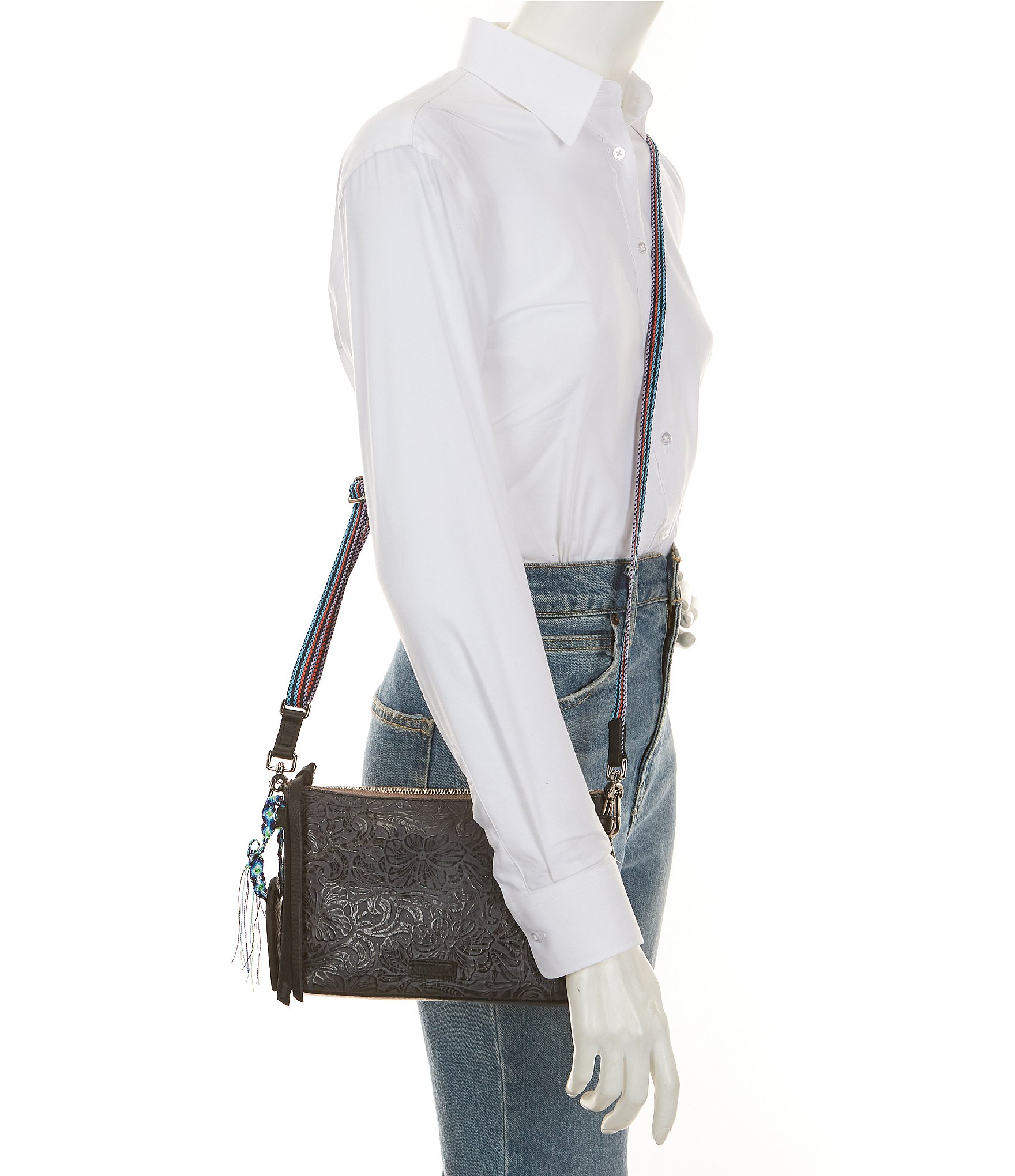 Consuela Steely Midtown Leather Crossbody Bag