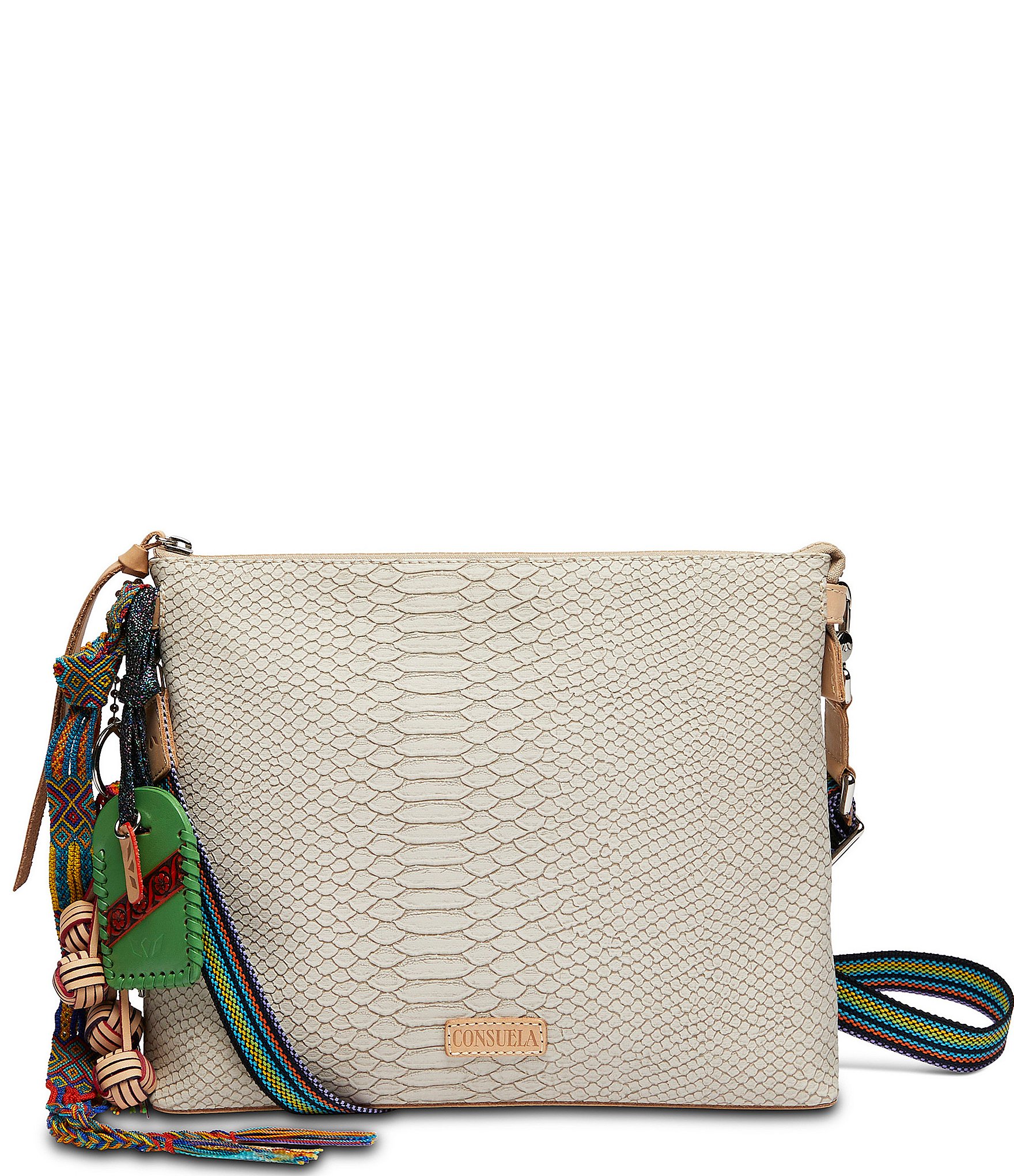 Consuela Thunderbird Downtown Embossed Snake Print Crossbody Bag