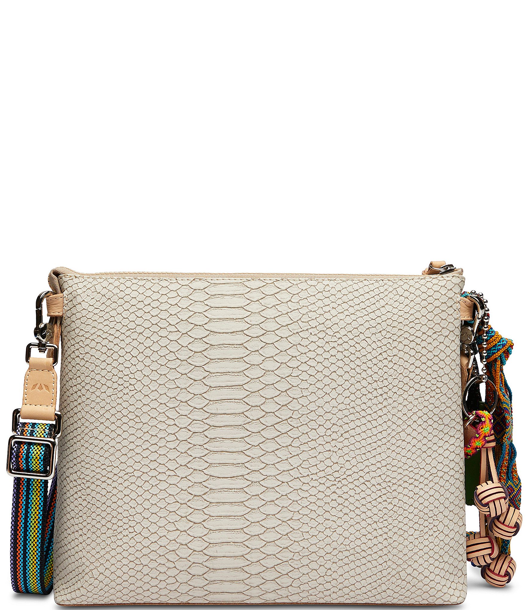 Consuela Thunderbird Downtown Embossed Snake Print Crossbody Bag