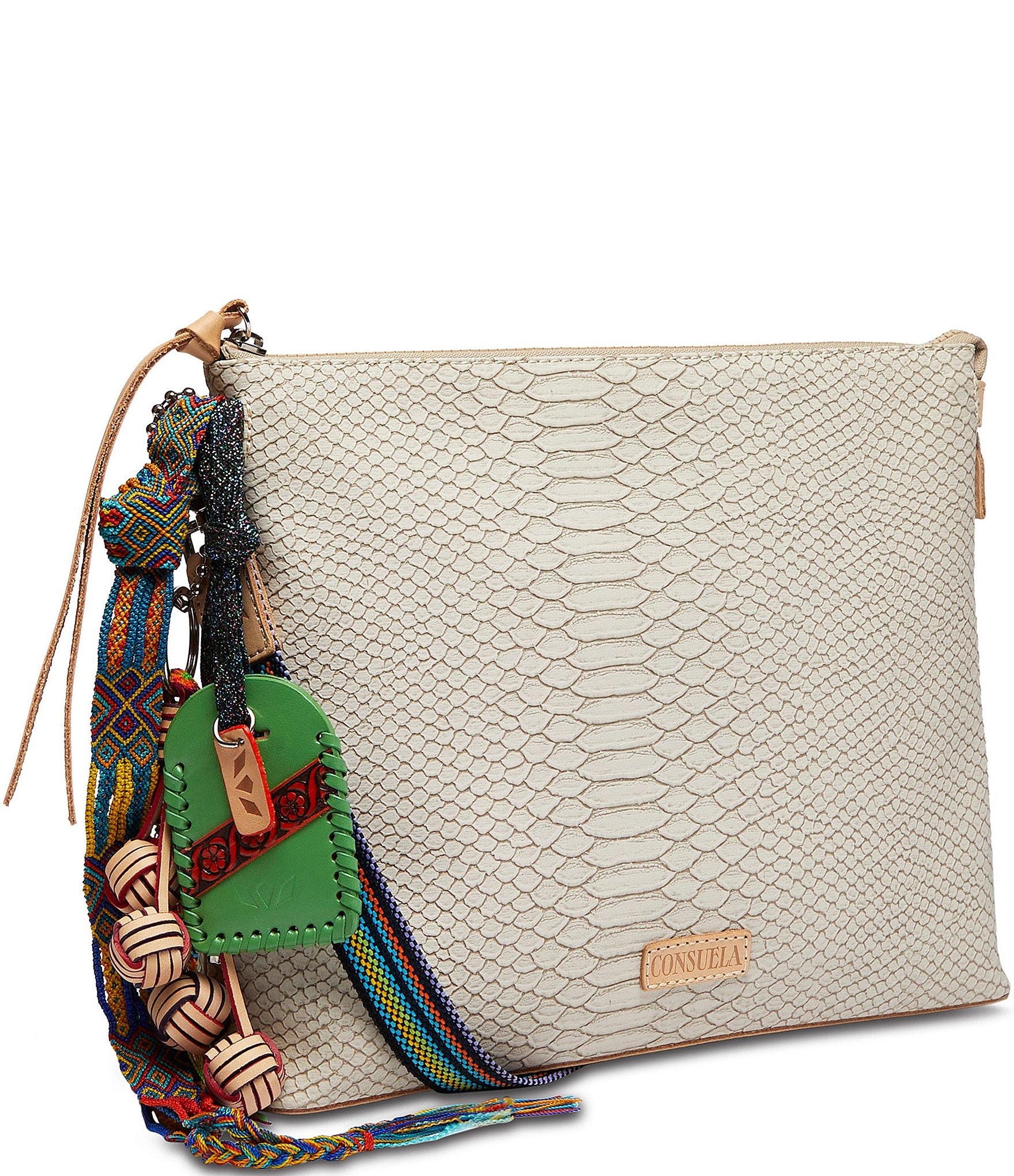 Consuela Thunderbird Downtown Embossed Snake Print Crossbody Bag