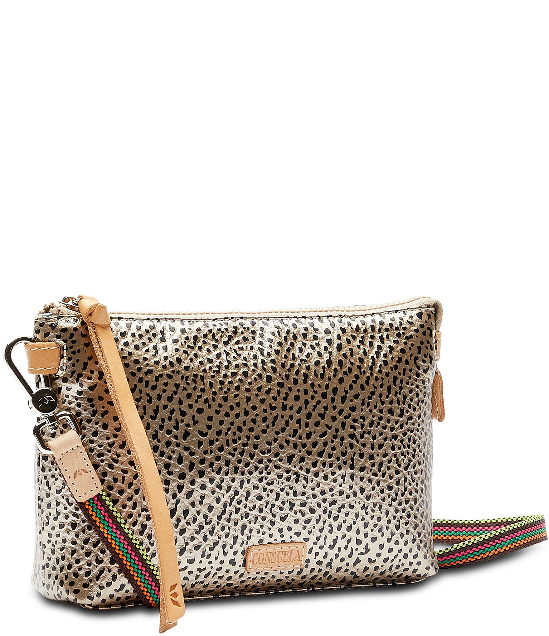 Consuela Wesley Metallic Pebbled Midtown Crossbody Bag