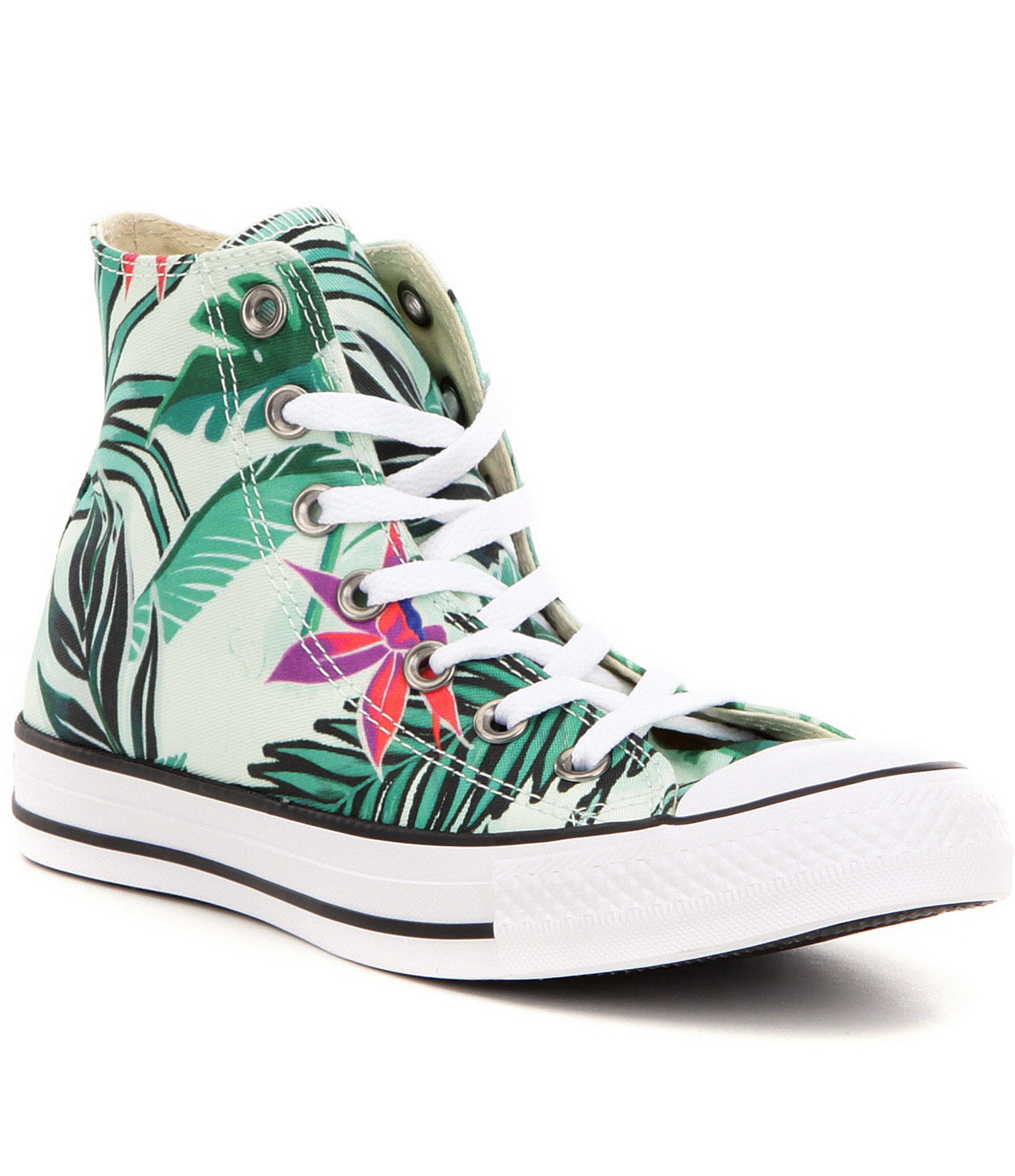 Converse WomenÂ´s Chuck TaylorÂ® All StarÂ® Hi-Top Floral Print Lace Up Sneakers | Dillards