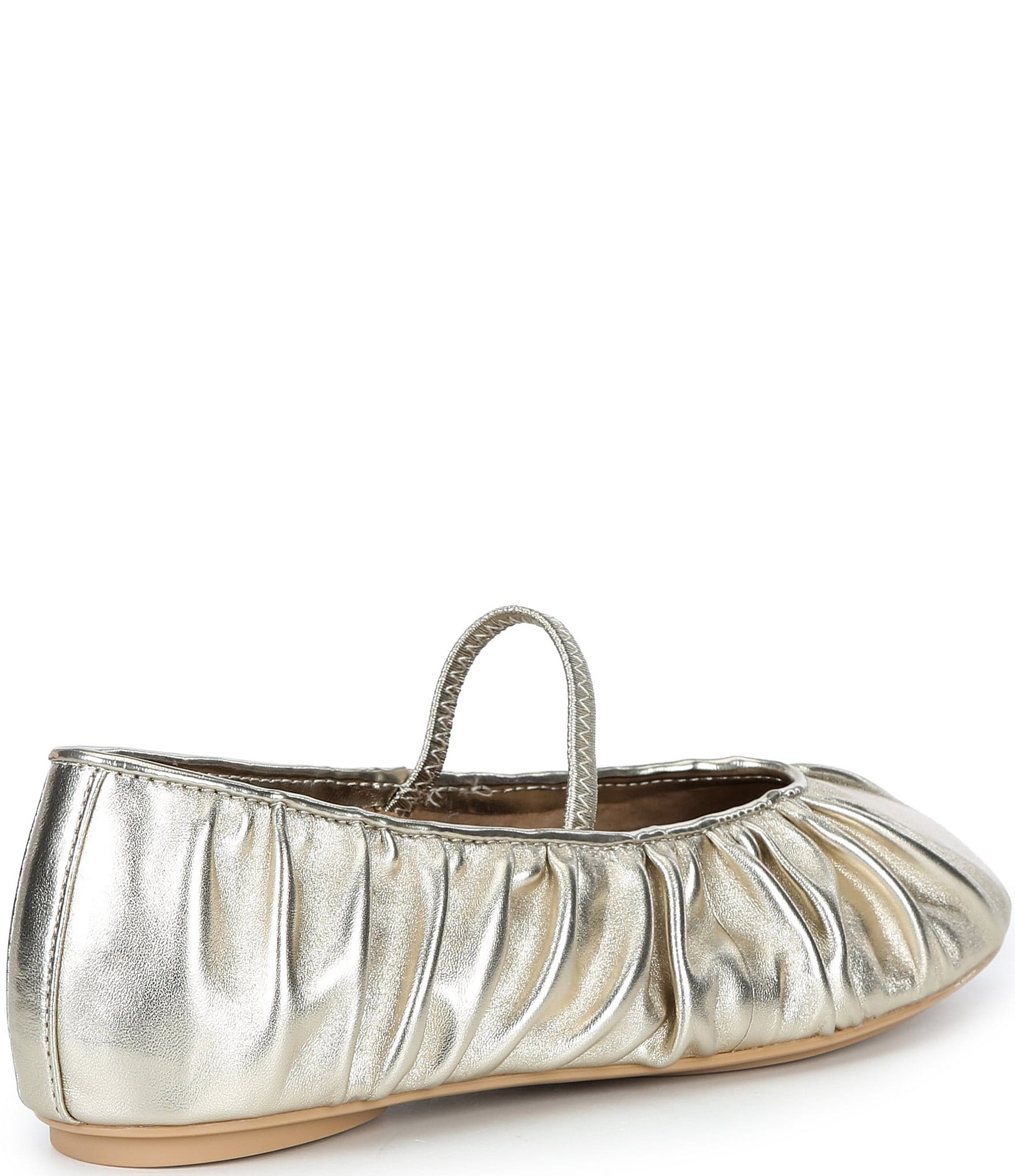 Copper Key Bambi Metallic Leather Mary Jane Ballet Flats