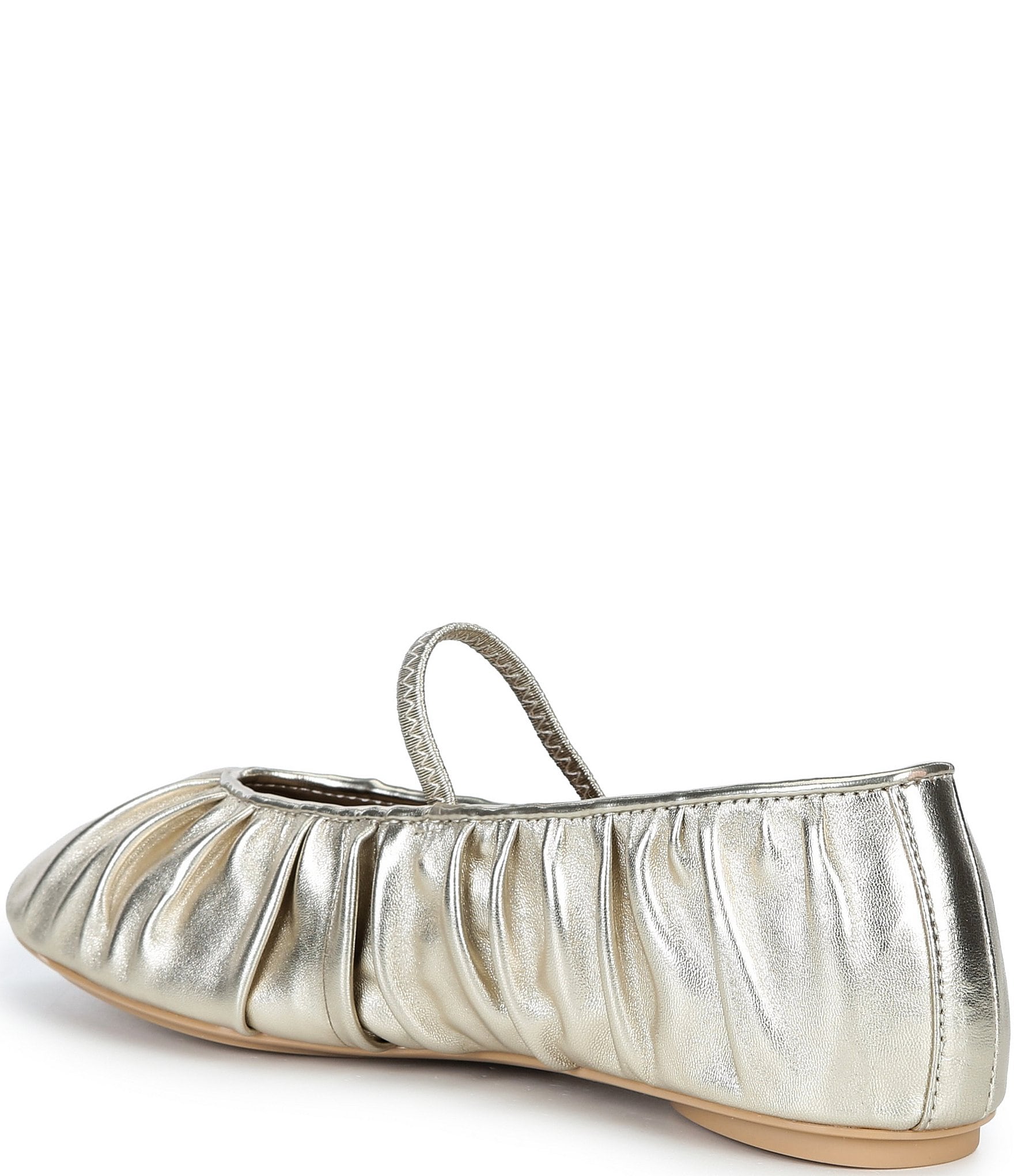 Copper Key Bambi Metallic Leather Mary Jane Ballet Flats