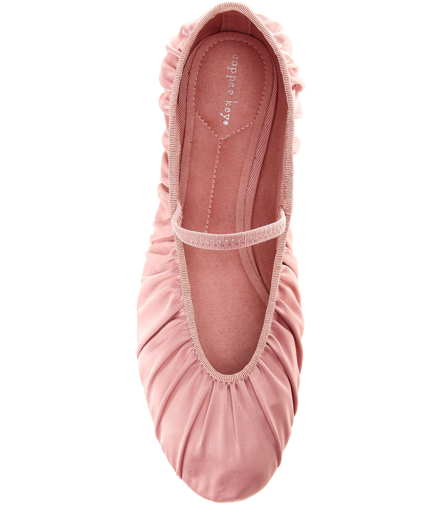 Copper Key Bambi Satin Mary Jane Ballet Flats