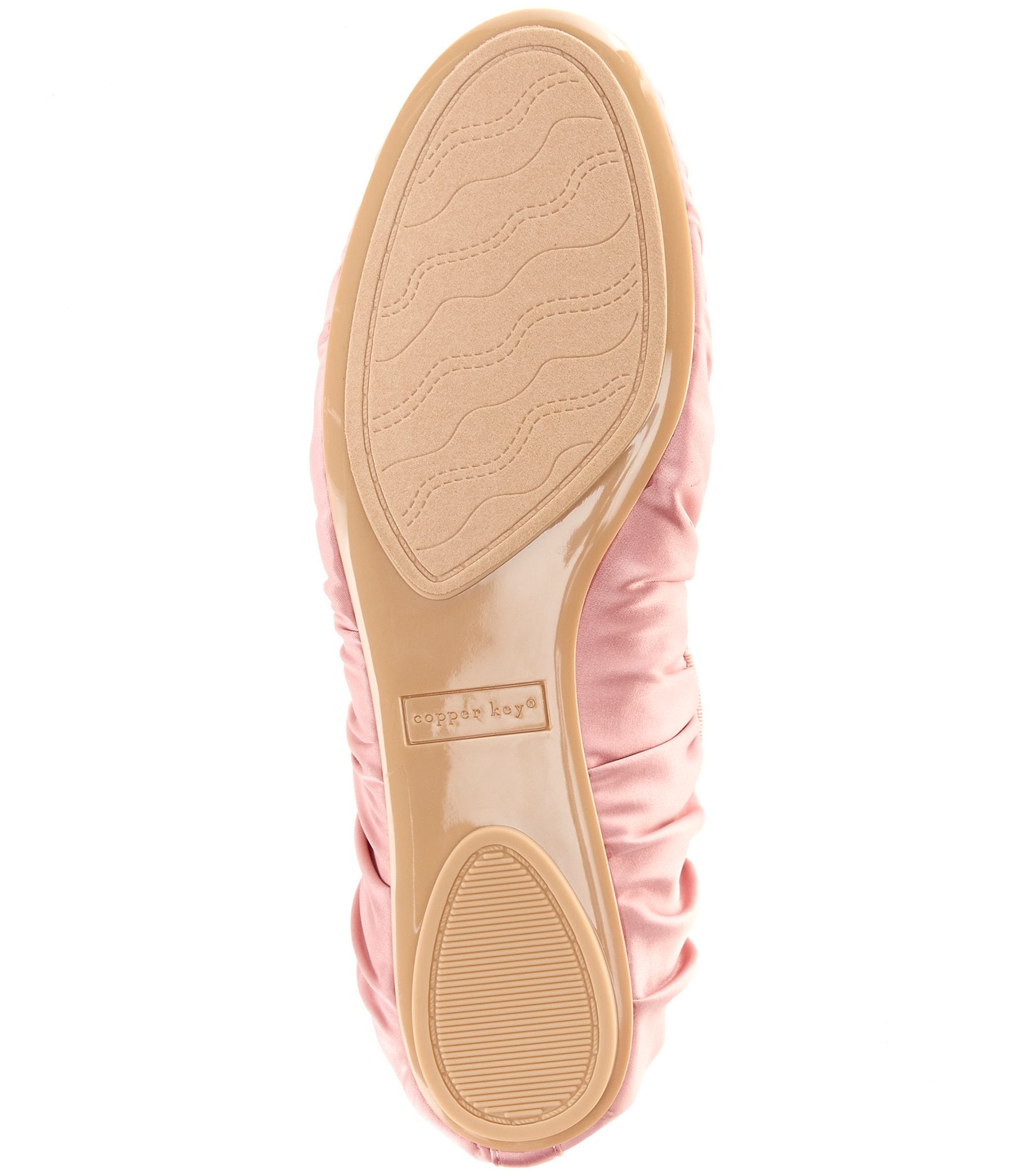 Copper Key Bambi Satin Mary Jane Ballet Flats