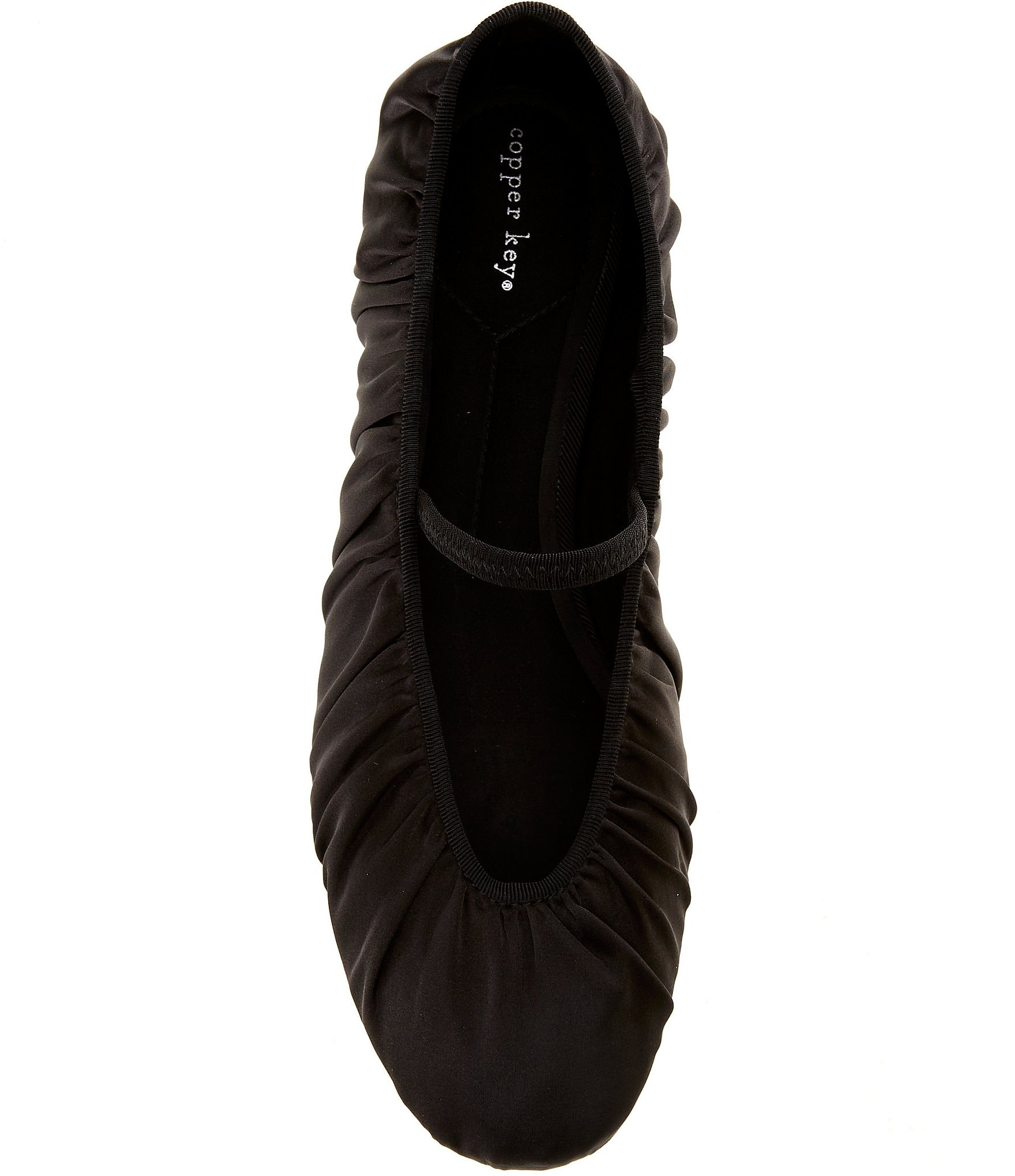Copper Key Bambi Satin Mary Jane Ballet Flats