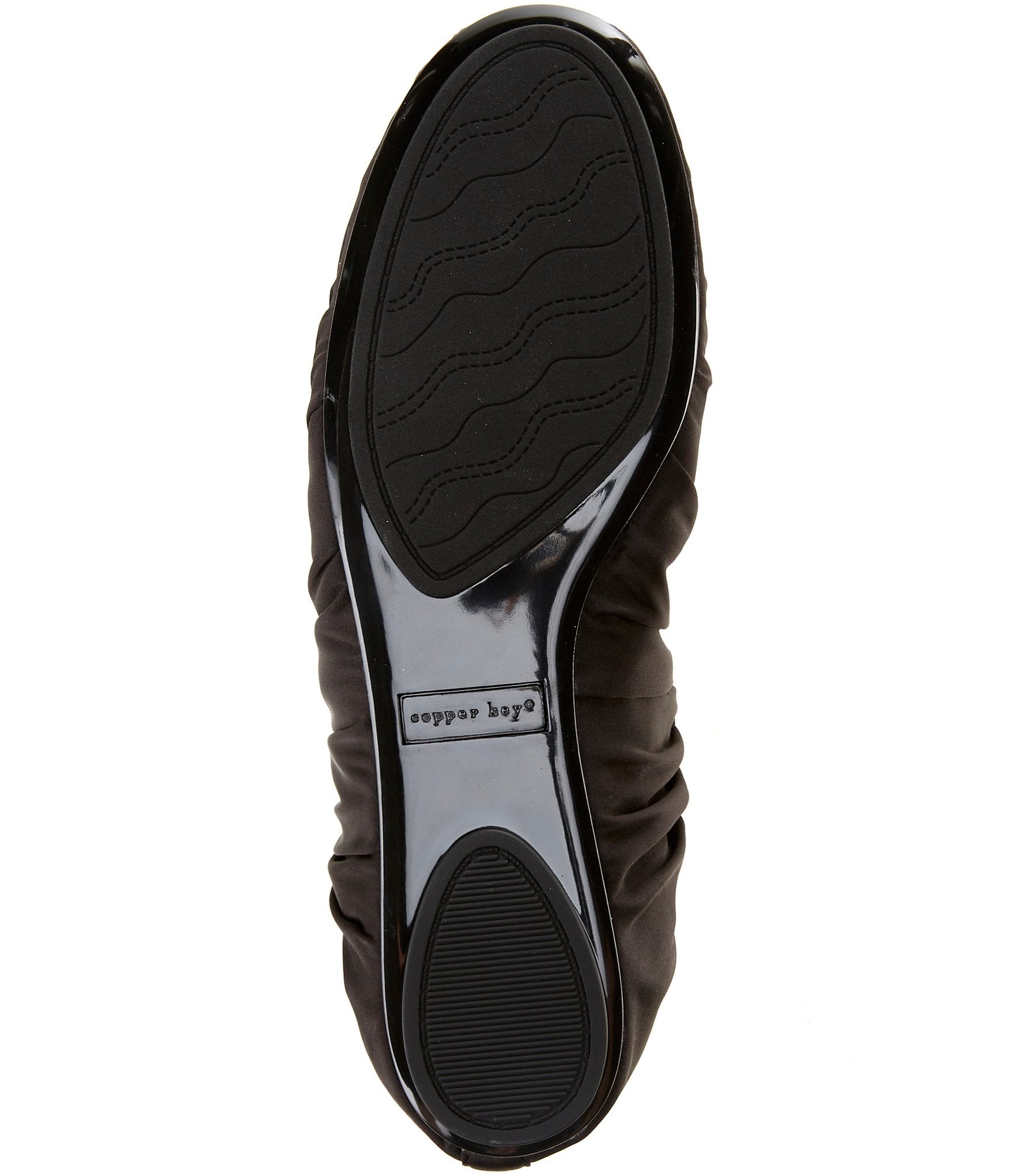 Copper Key Bambi Satin Mary Jane Ballet Flats