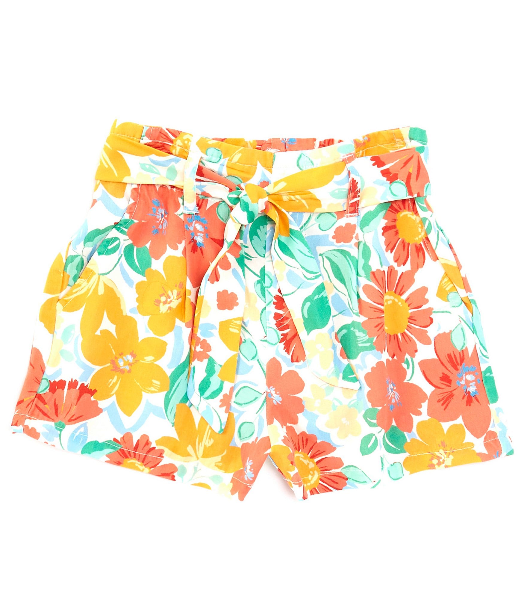 Copper Key Big Girl 7-16 Floral Print Tie Short | Dillard's