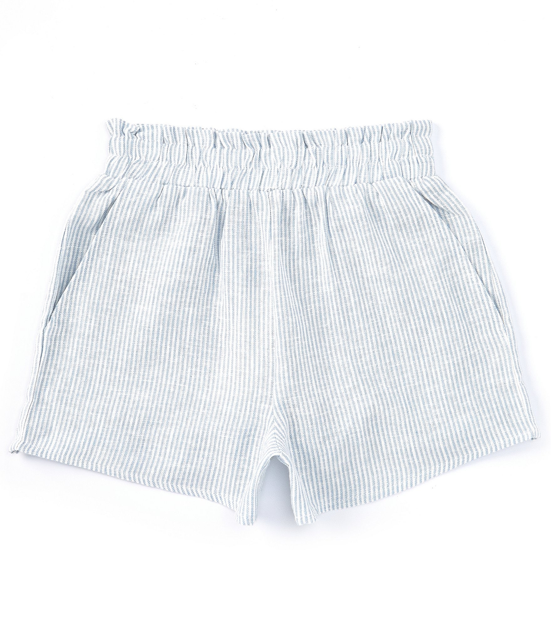 Copper Key Big Girls 7-16 Pull On Striped Linen Shorts