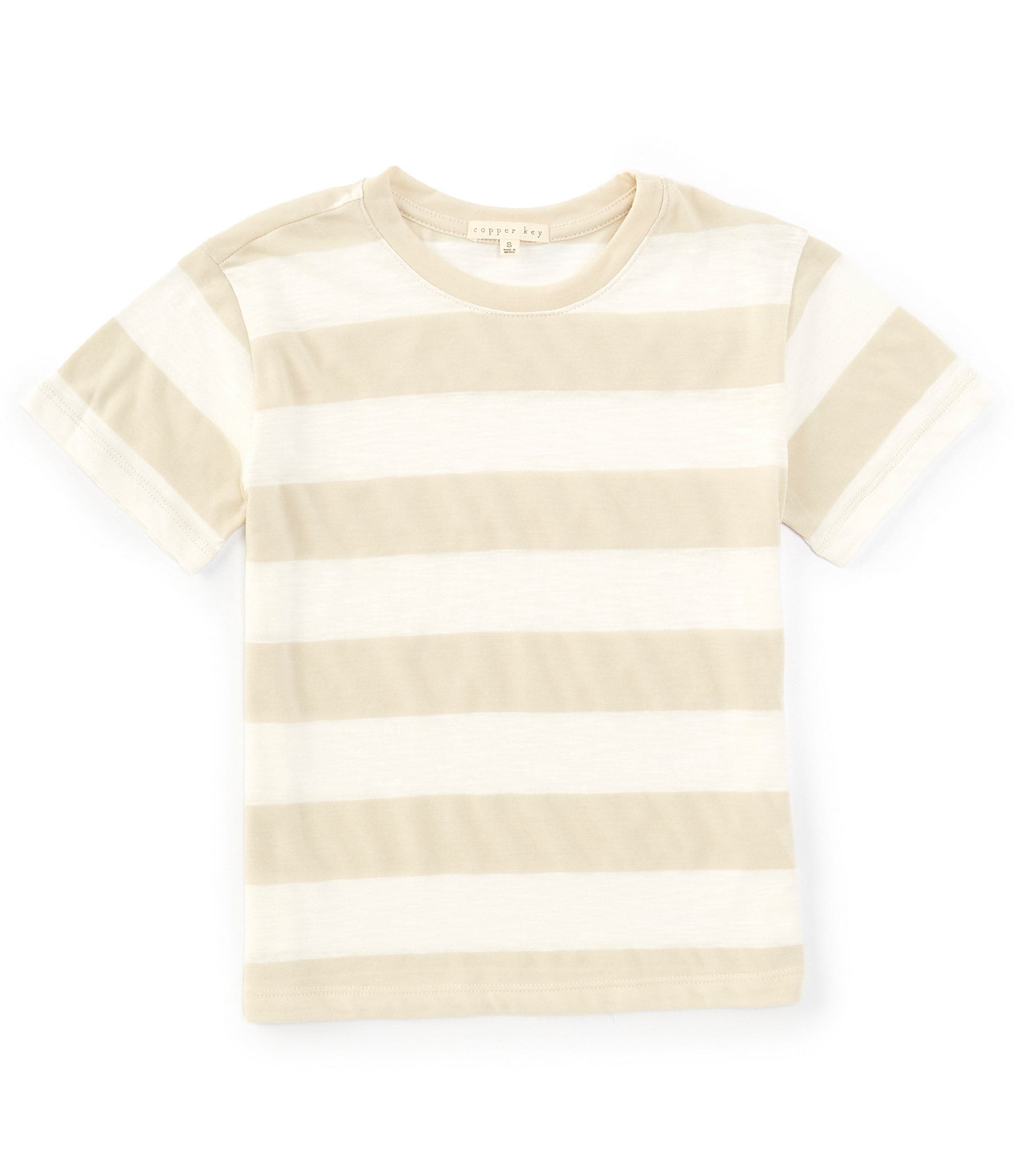 Copper Key Big Girls 7-16 Short Sleeve Big Stripe Relaxed Boxy T-Shirt