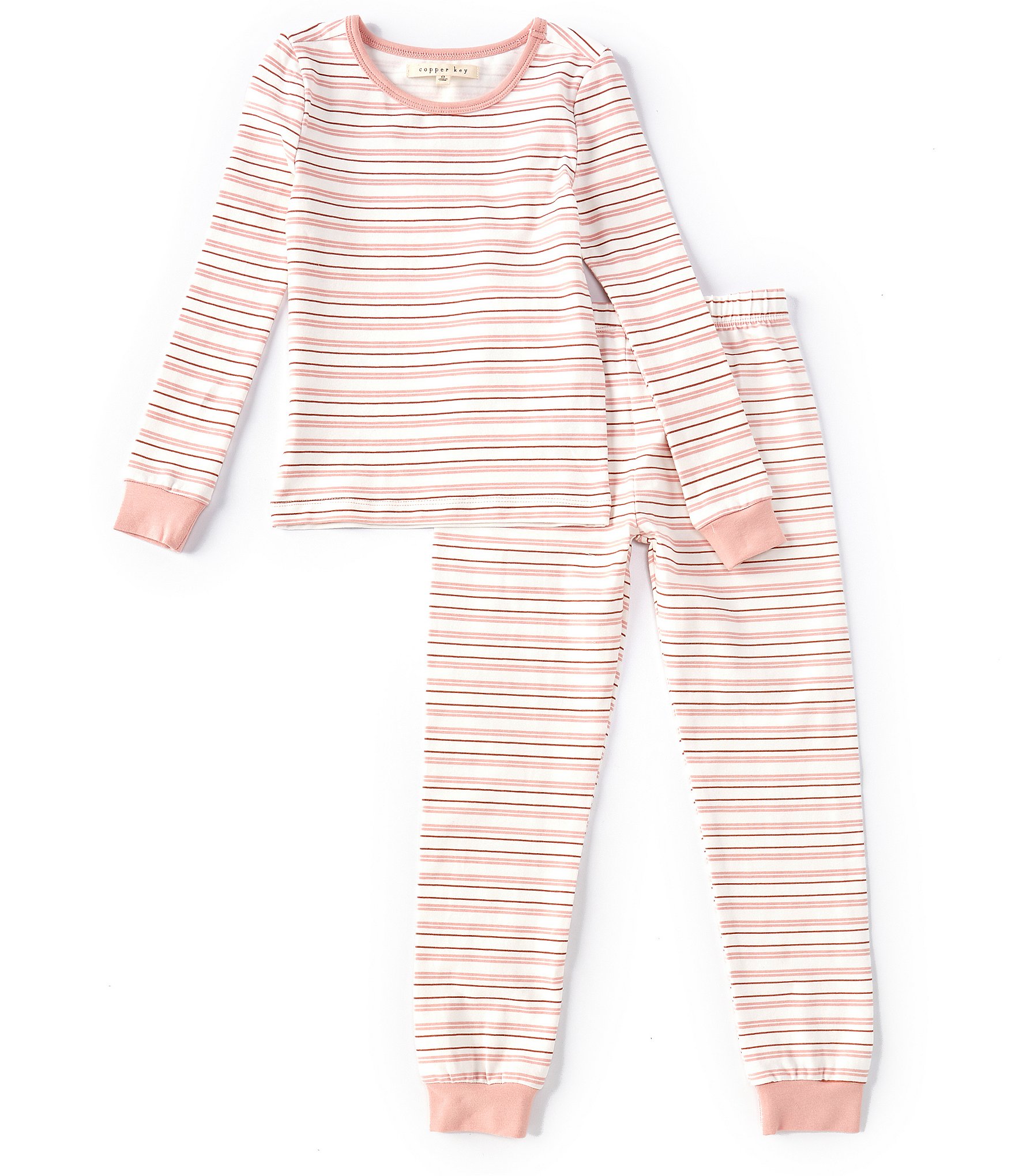 Copper Key Big Girls 7-16 Striped 2-Piece Long Pajama Set | Dillard's