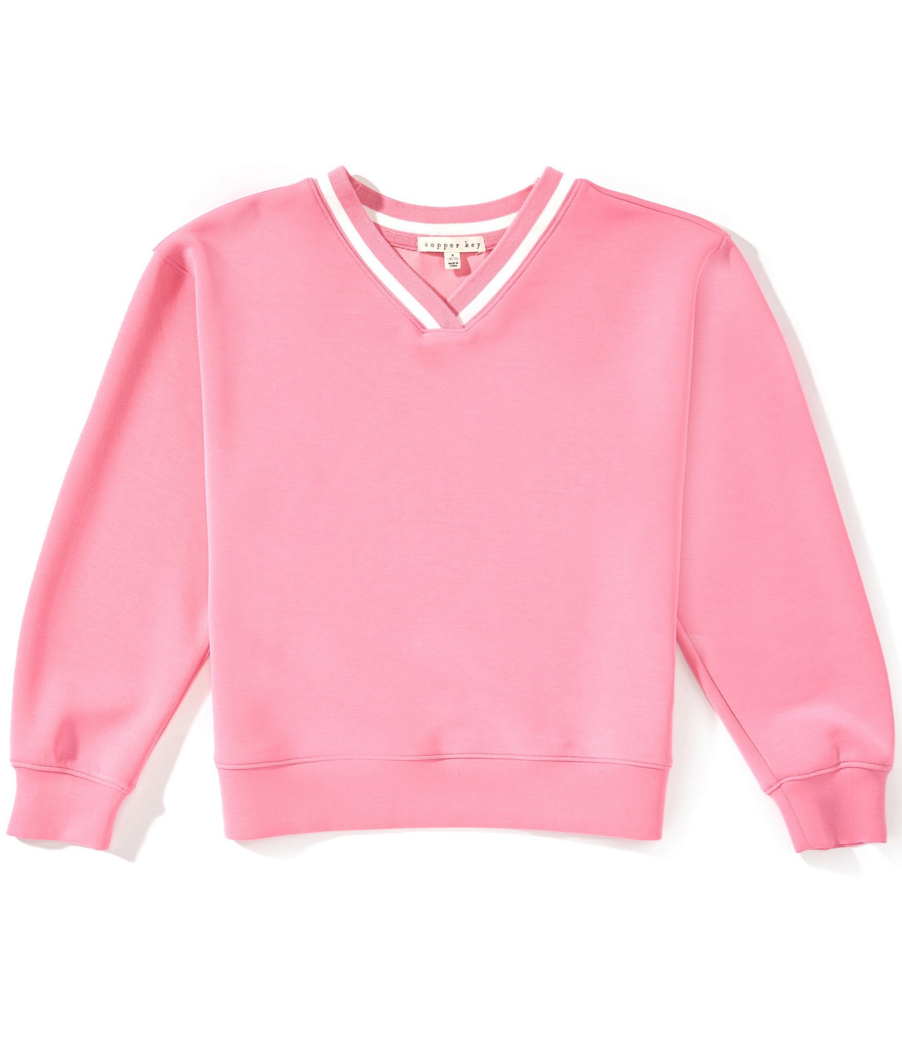 Copper Key Big Girls Lounge Life V-Neck Sweatshirt