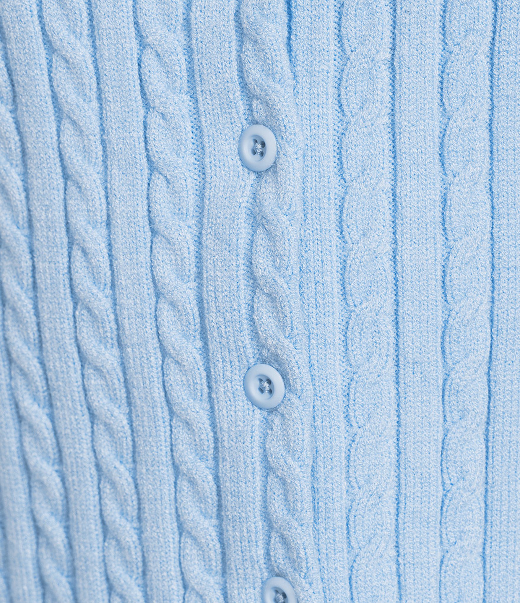 Copper Key Cable Knit Button Front Cardigan