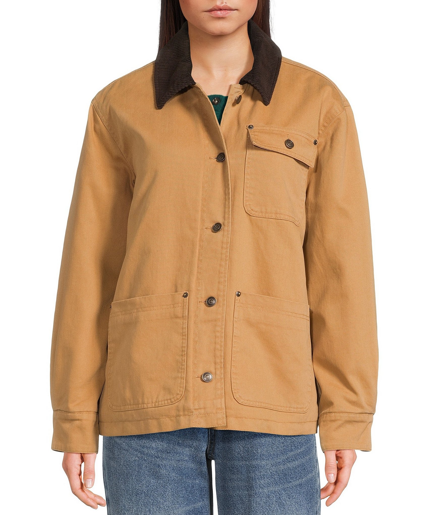 Copper Key Contrast Collar Work Jacket