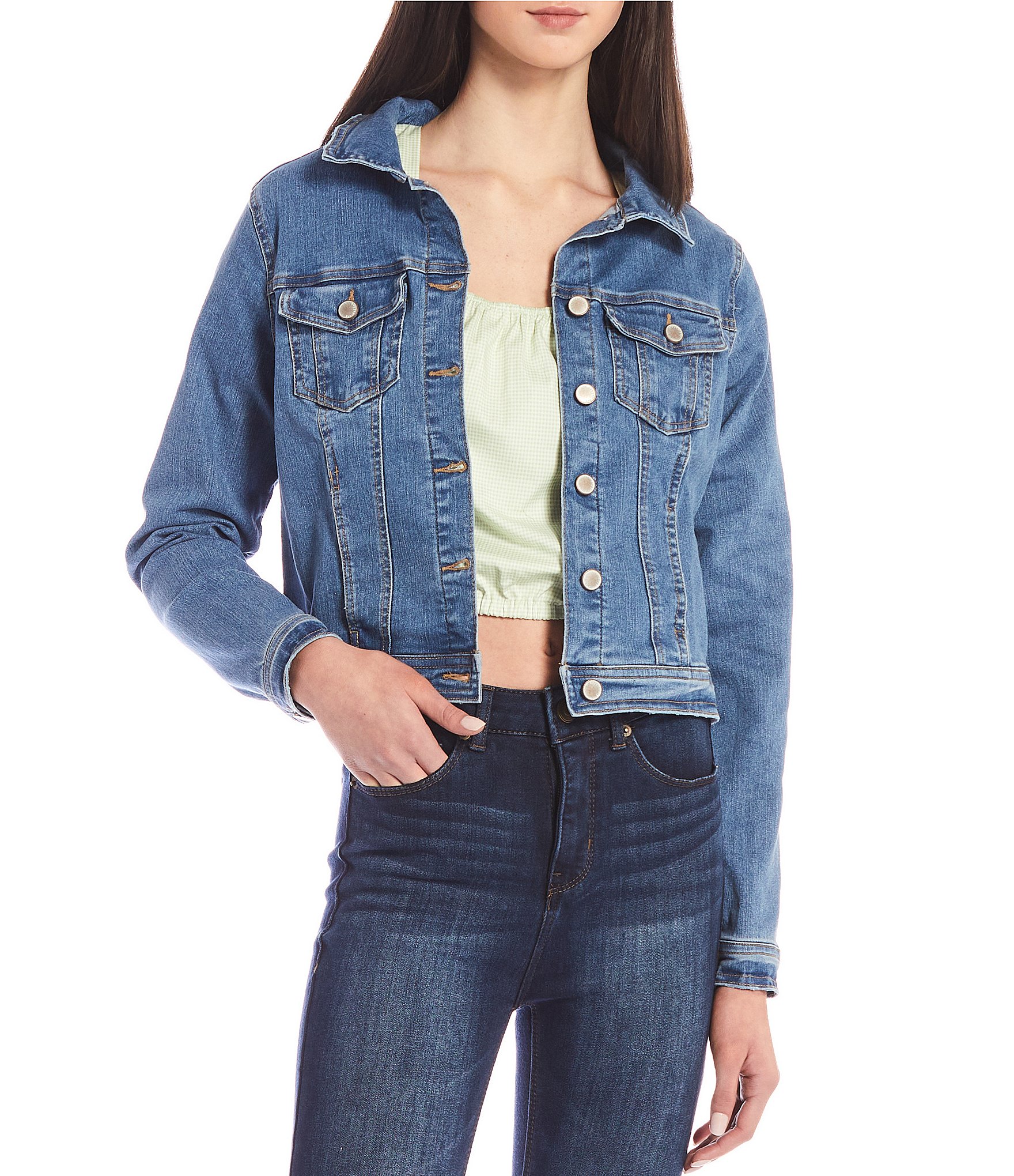 juniors blue jean jacket