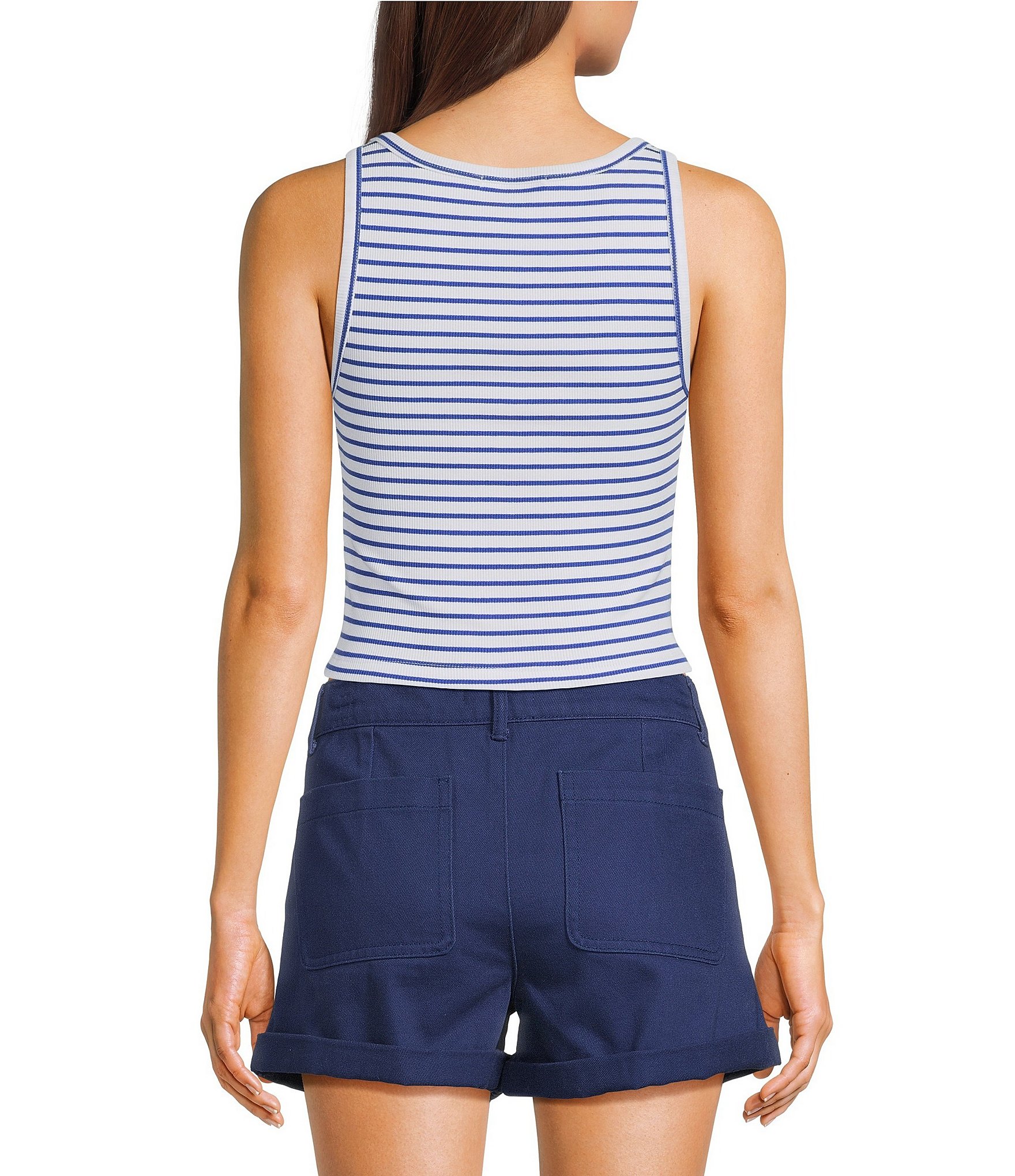Copper Key Danielle Ameriana Striped Scoop Neck Tank