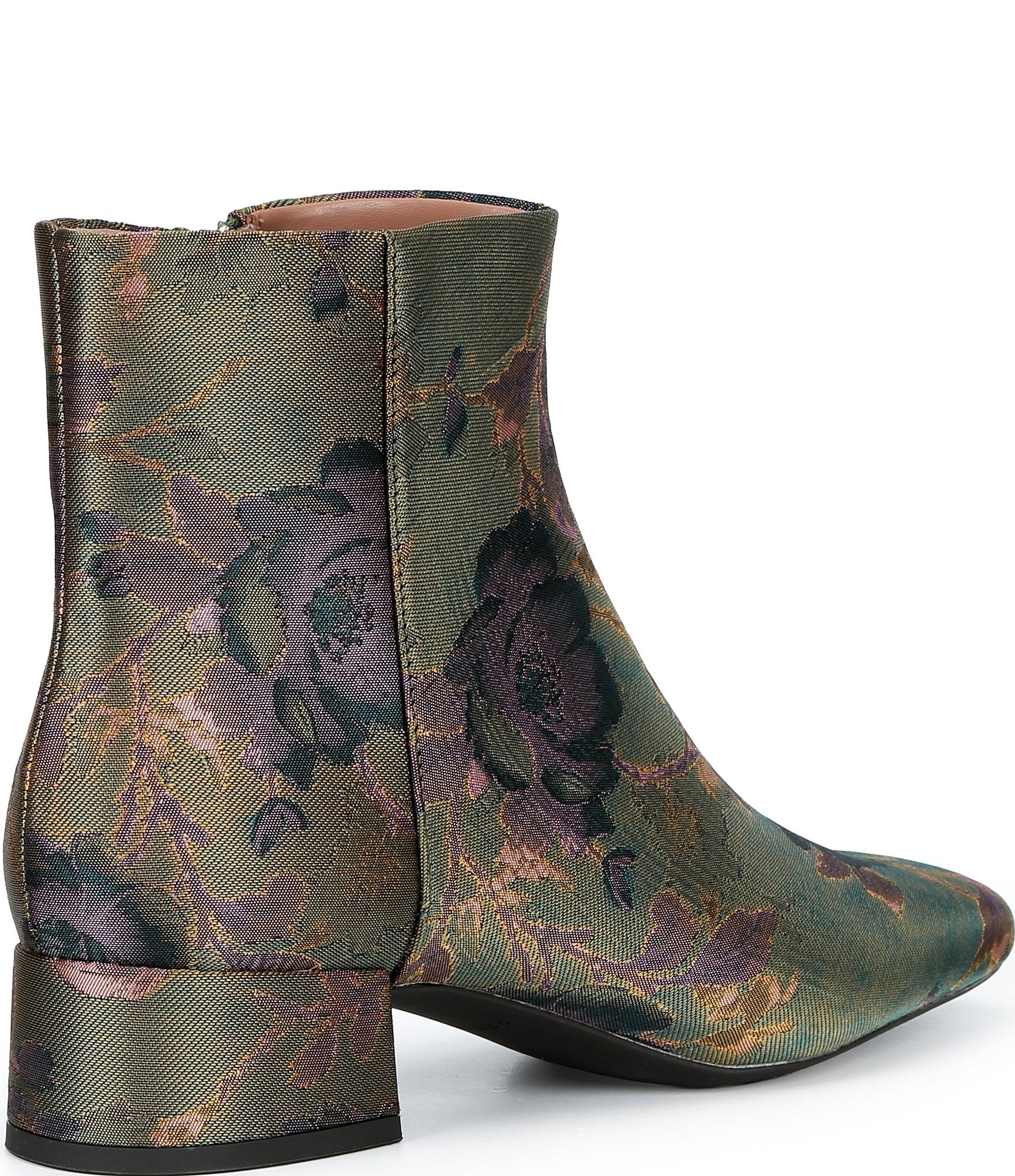 Copper Key Eclipse Floral Block Heel Booties