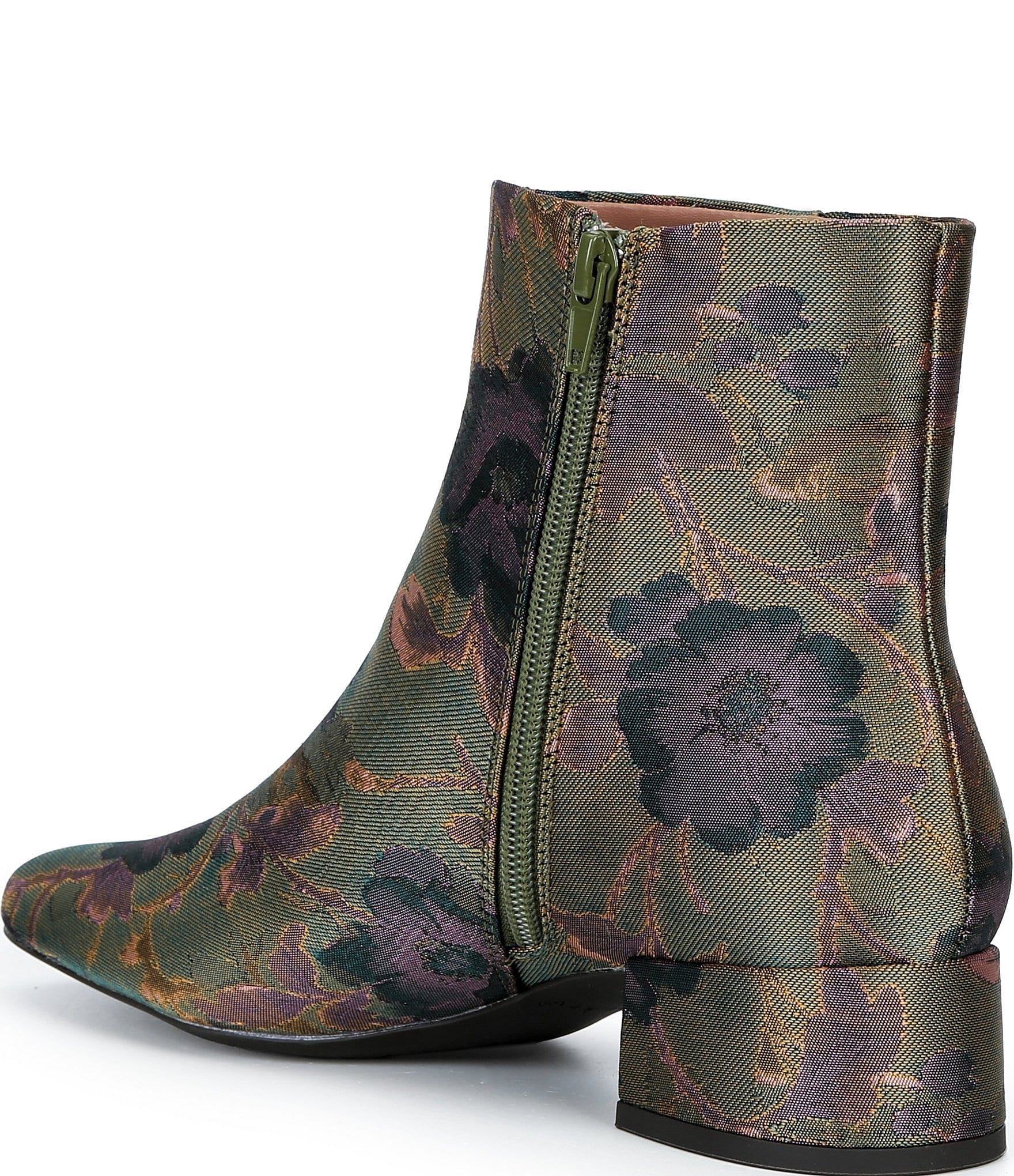 Copper Key Eclipse Floral Block Heel Booties
