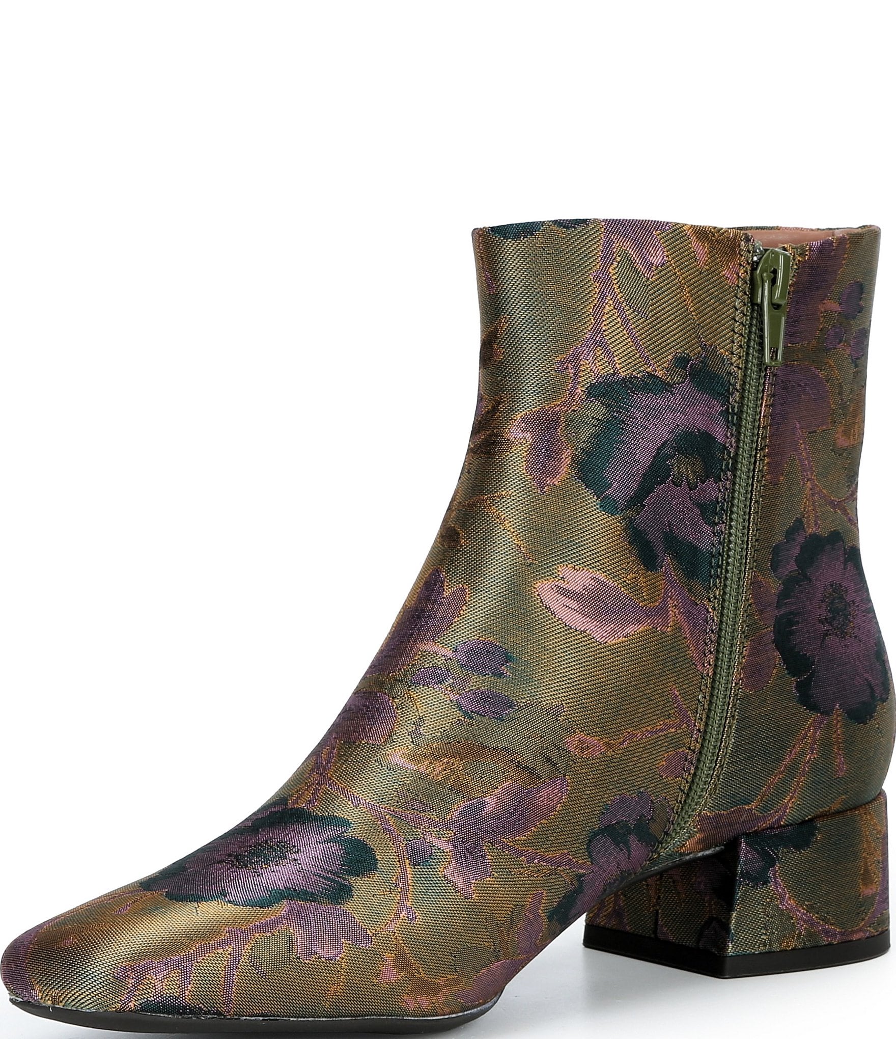 Copper Key Eclipse Floral Block Heel Booties