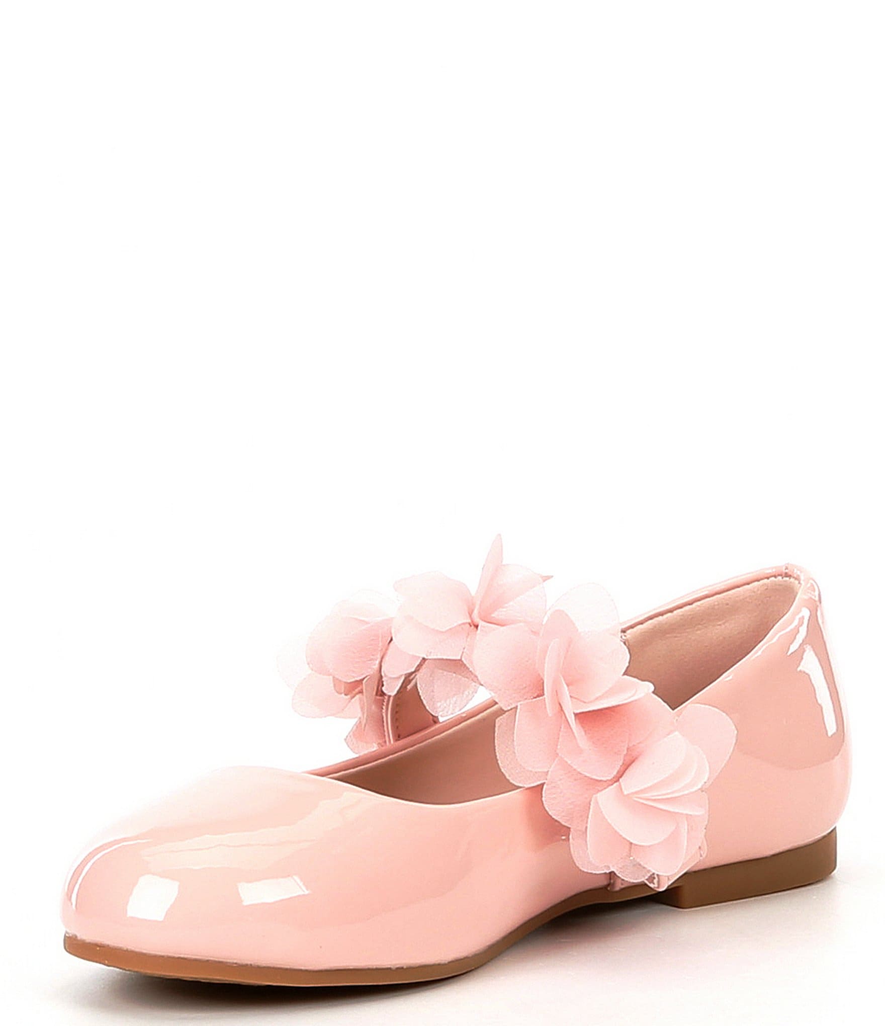 Copper Key Girls' Chiffon Patent Floral Flats (Infant)