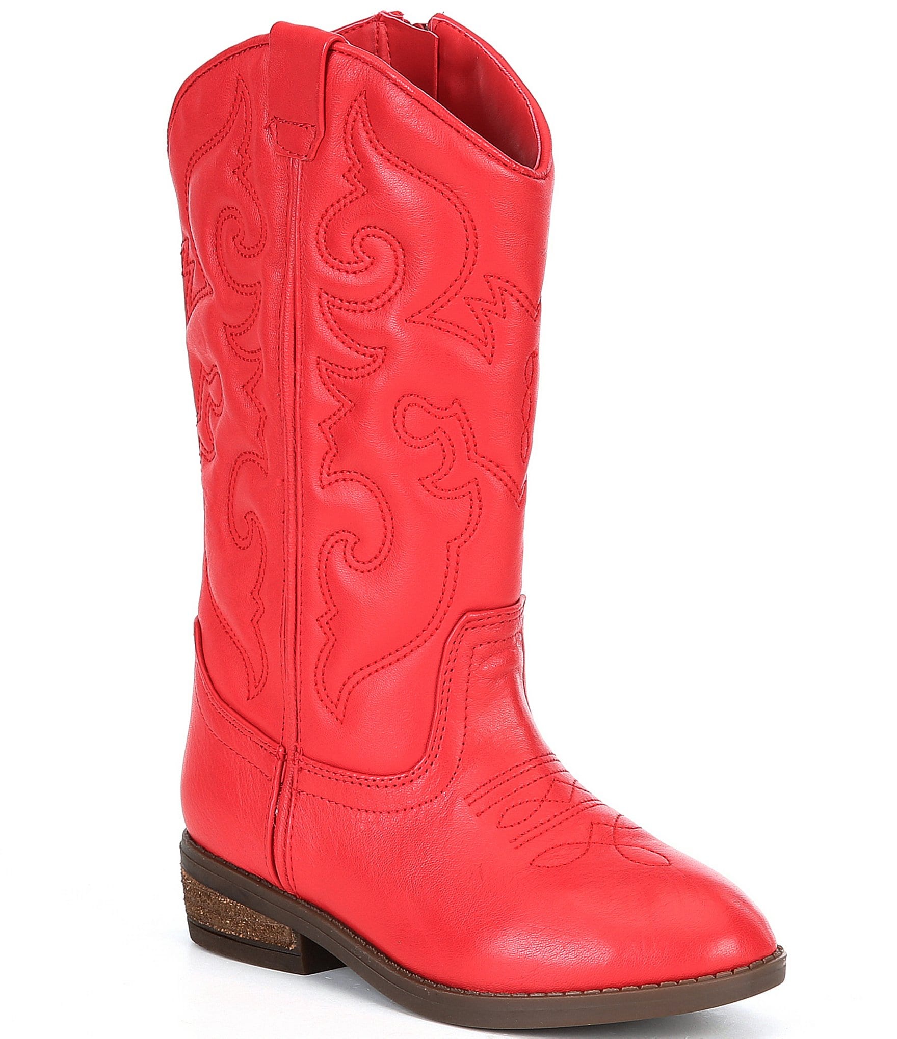 Women's Western Cowgirl Cowboy Boot Red Reno Square Snip Toe By Silver ...