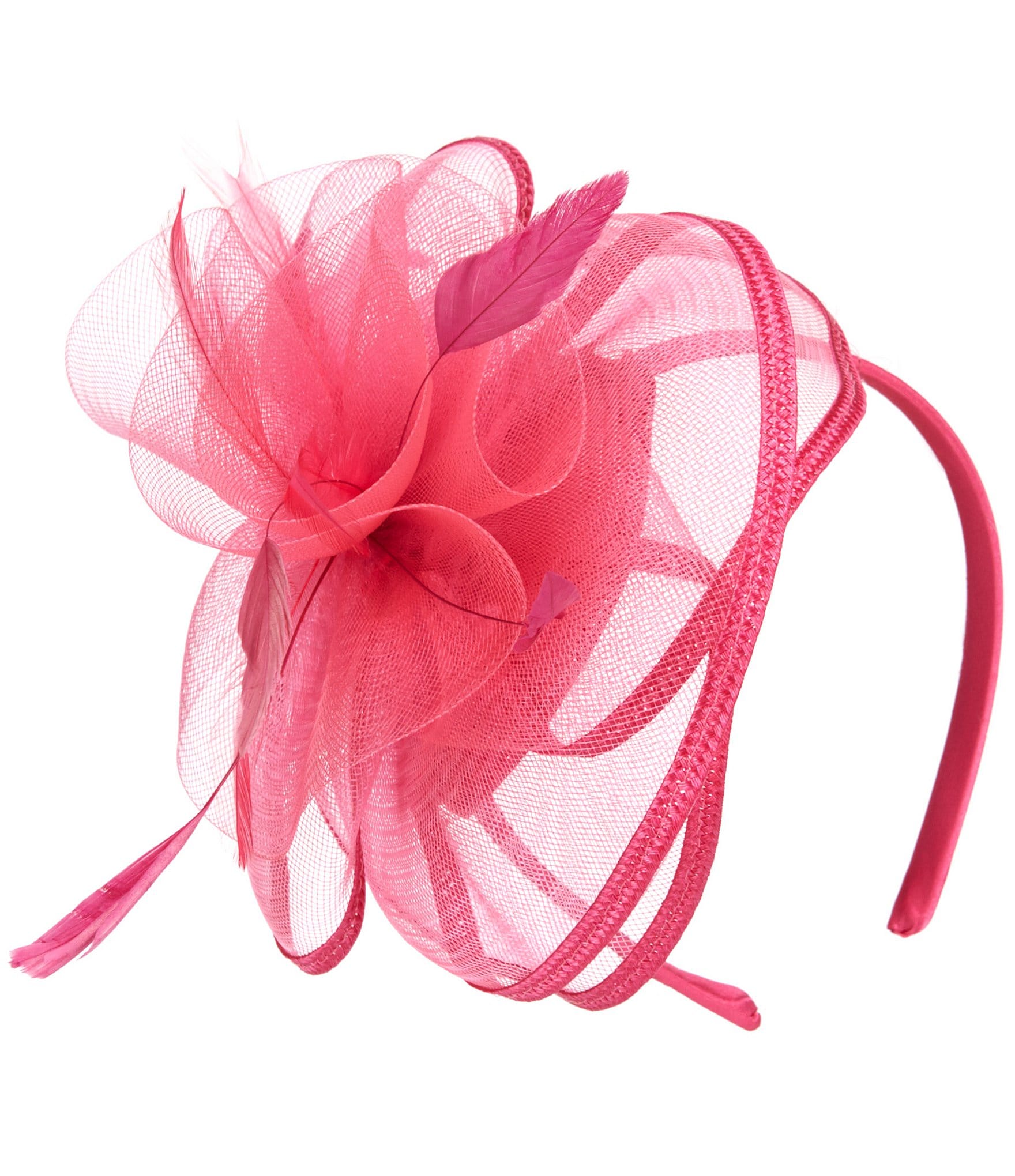 Copper Key Girls Duchess Fascinator Feather Satin Headband | Dillards