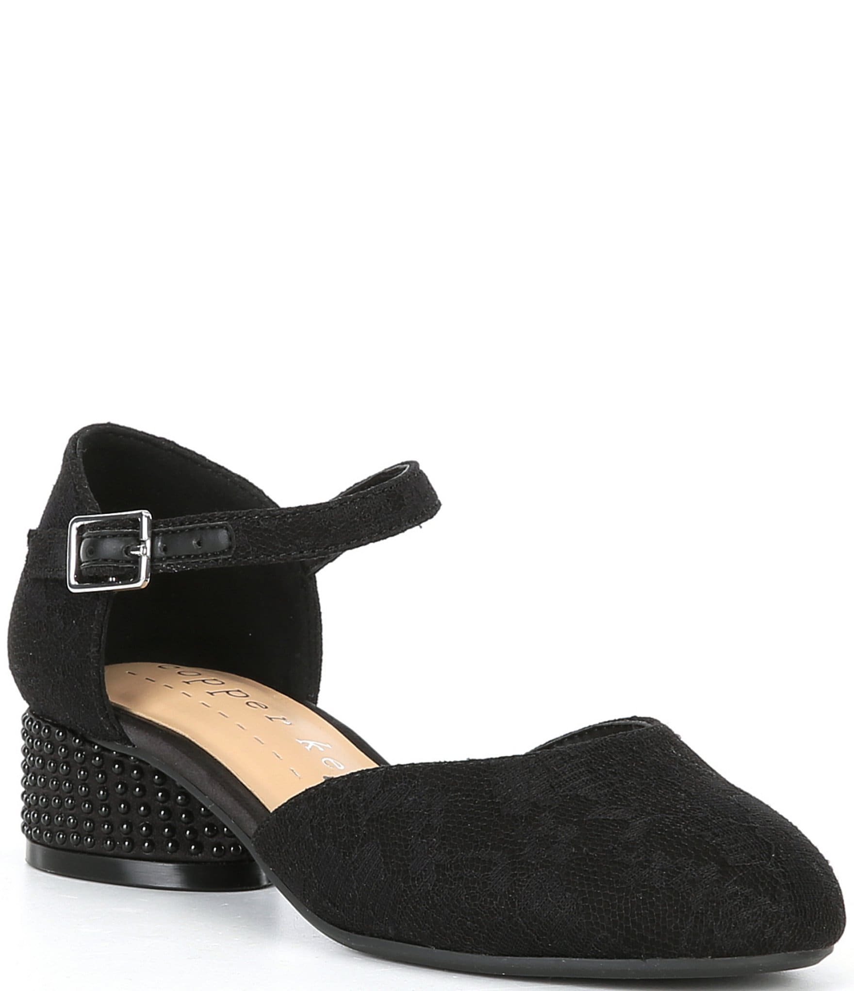 Copper KeyGirls' Lydia Lace Pearl Dress Pumps (Toddler)