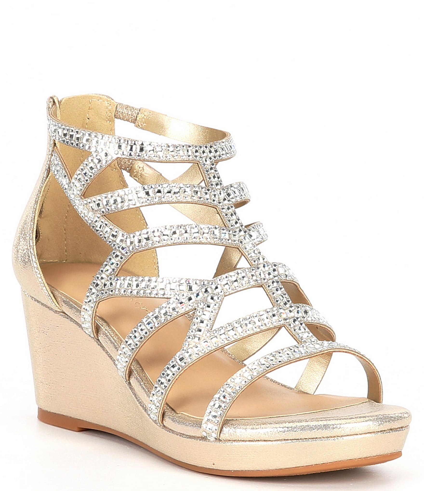 Copper Key Girls' Fancee Covered Wedge Heels Youth, , Rose Gold - Dillard's Exclusive5M Youth