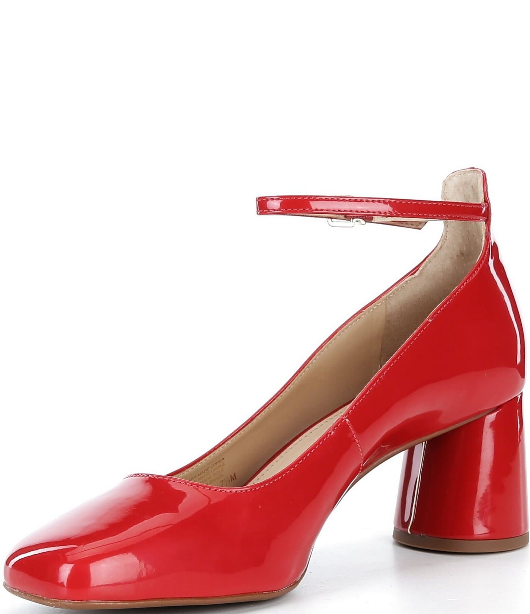 Copper Key Jazzy Patent Ankle Strap Pumps