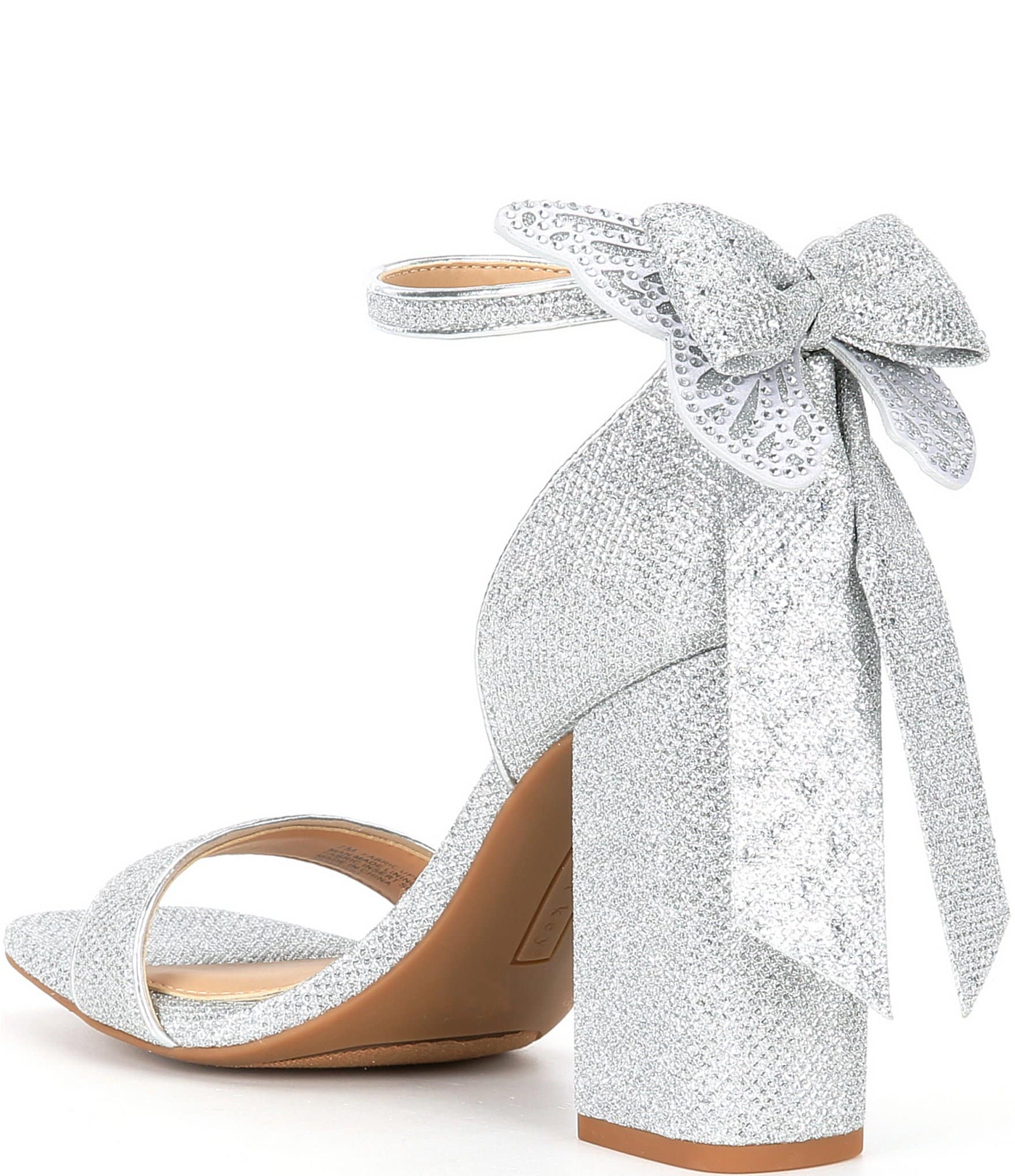 Copper Key Jubilee Glitter Butterfly Bow Dress Sandals