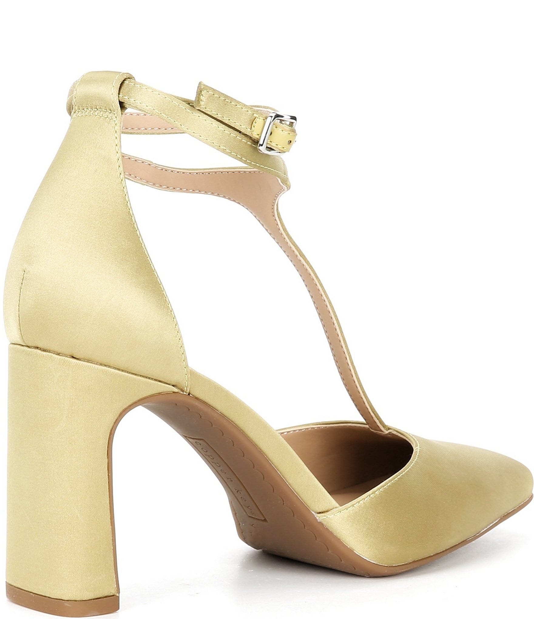 Copper Key Julieta Satin T-Strap Pumps