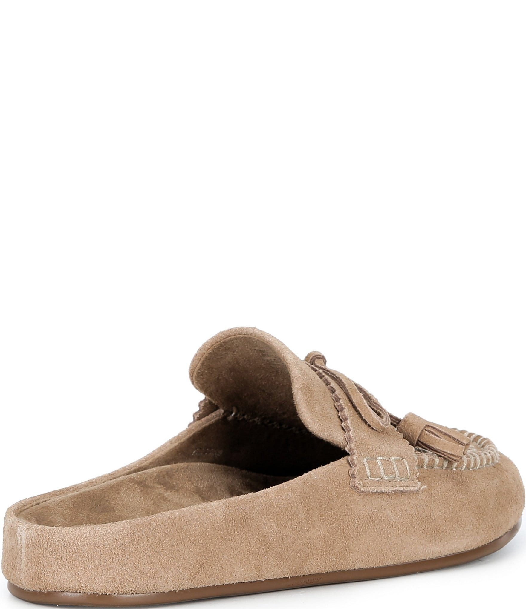 Copper Key Kit Suede Tassel Bow Clog Mules