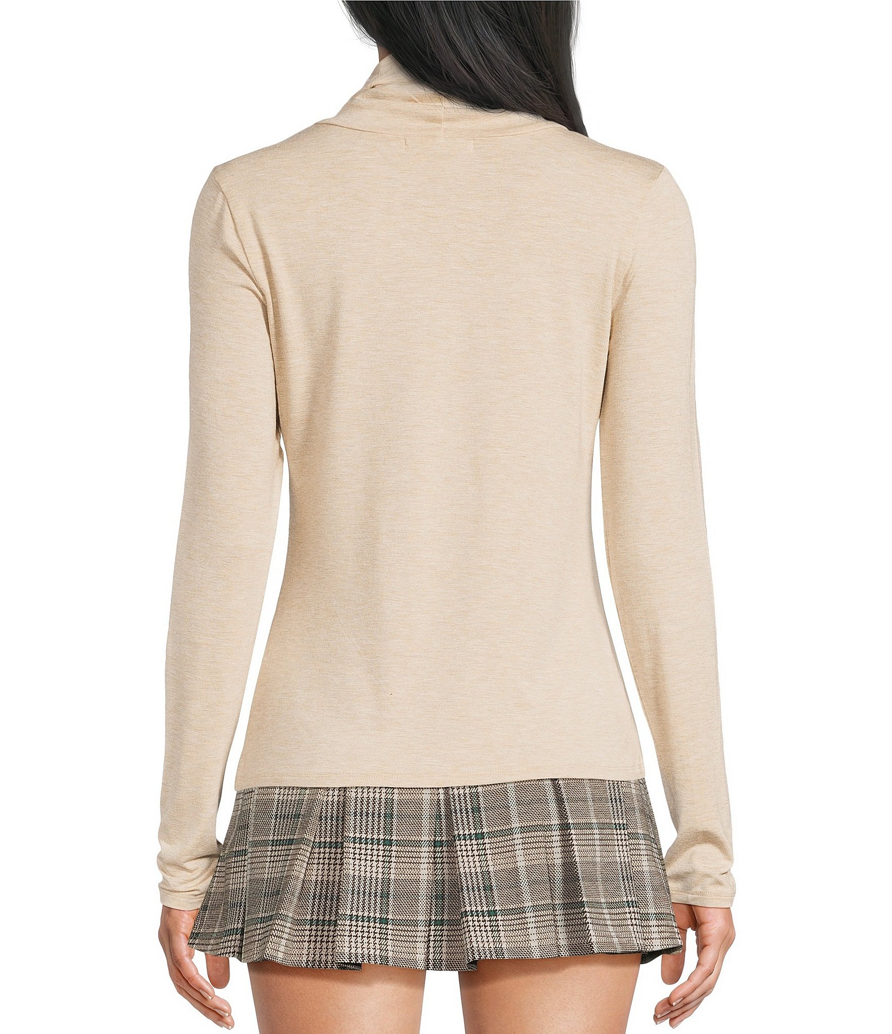 Copper Key Knit Turtleneck Top