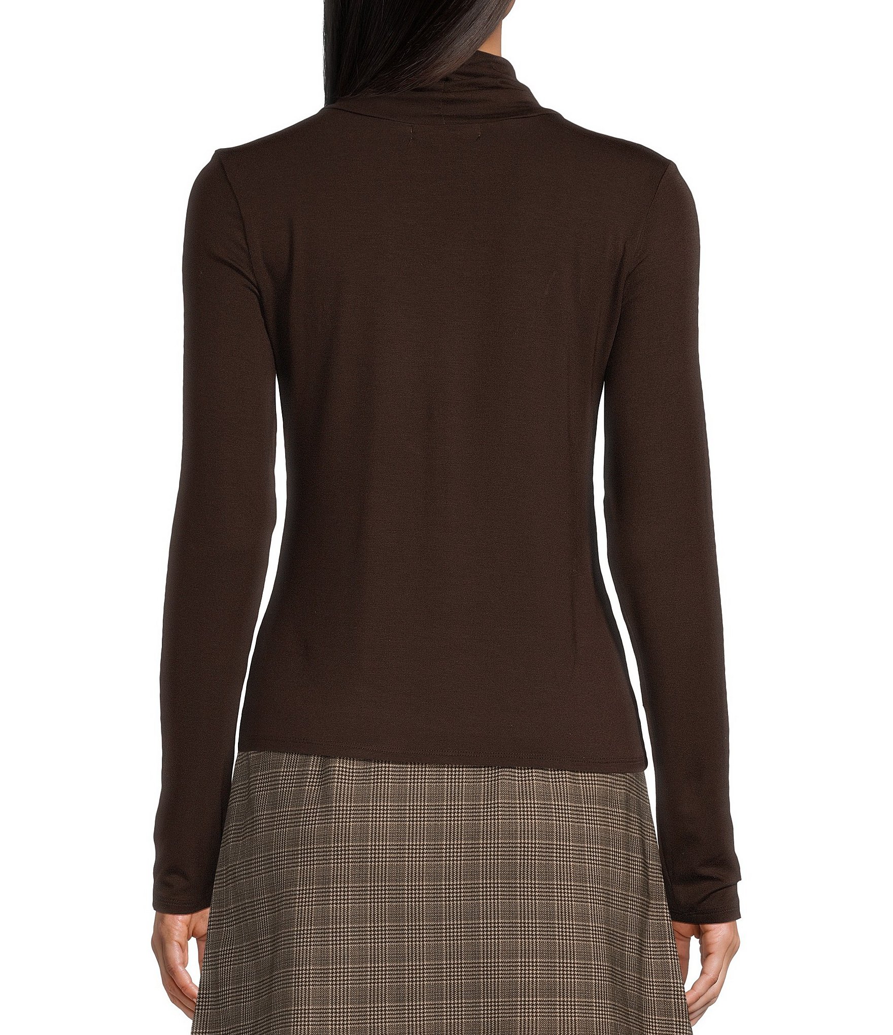 Copper Key Knit Turtleneck Top
