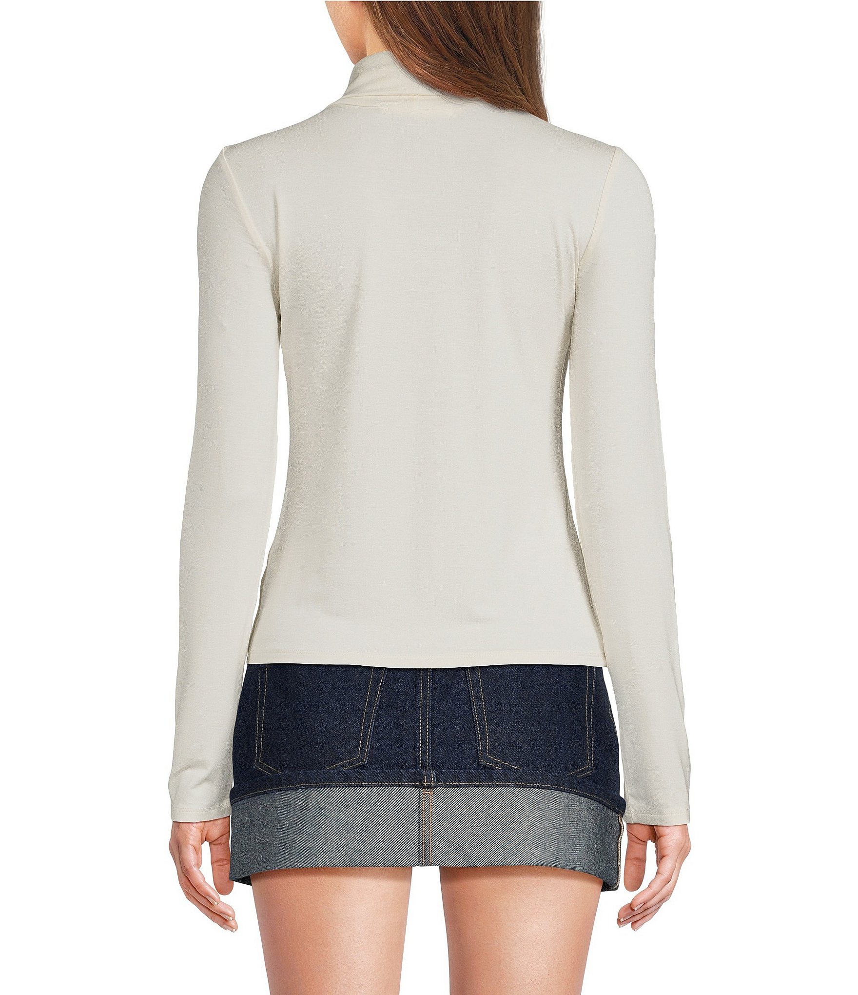 Copper Key Knit Turtleneck Top