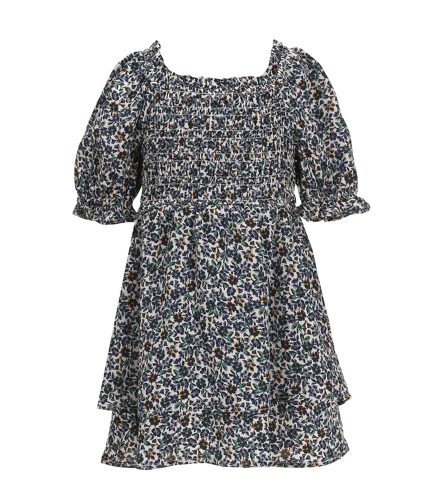 Copper Key Little Girl 2T-6X Floral Tiered Dress | The Shops at Willow Bend