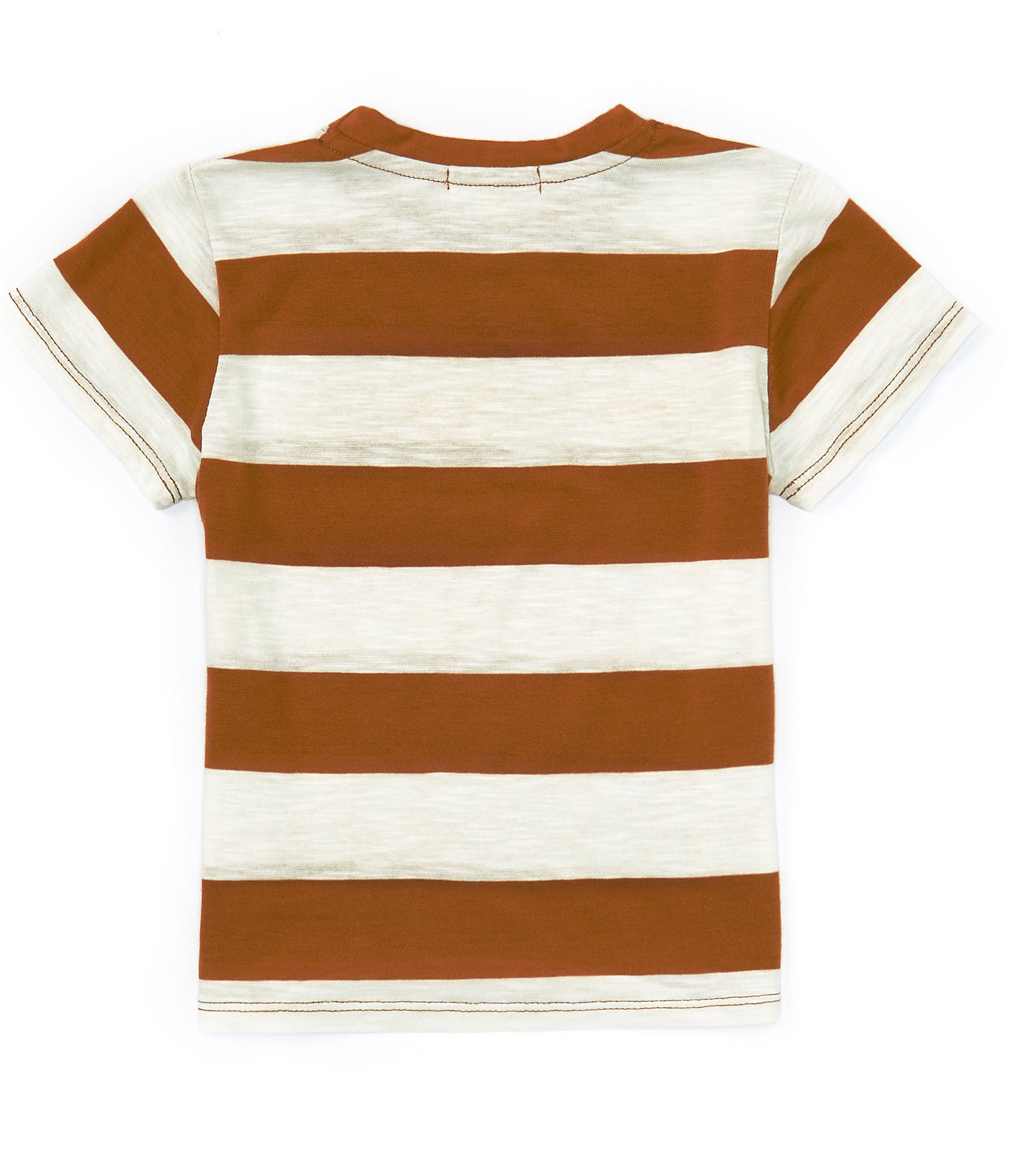 Copper Key Little Girls 2T-6X Knit Wide Stripe Boxy T-Shirt