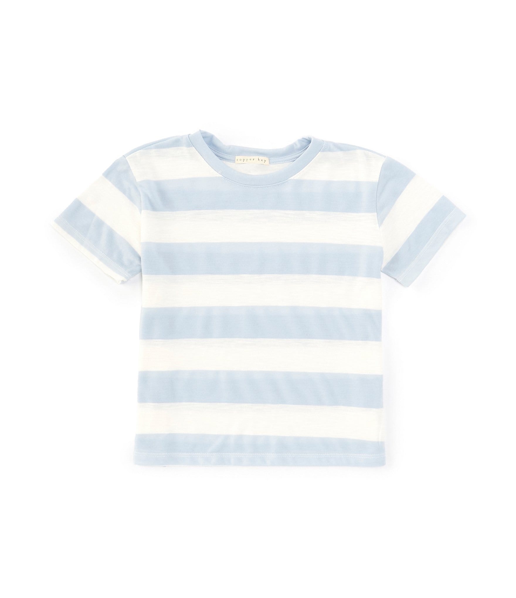 Copper Key Little Girls 2T-6X Knit Wide Stripe Boxy T-Shirt