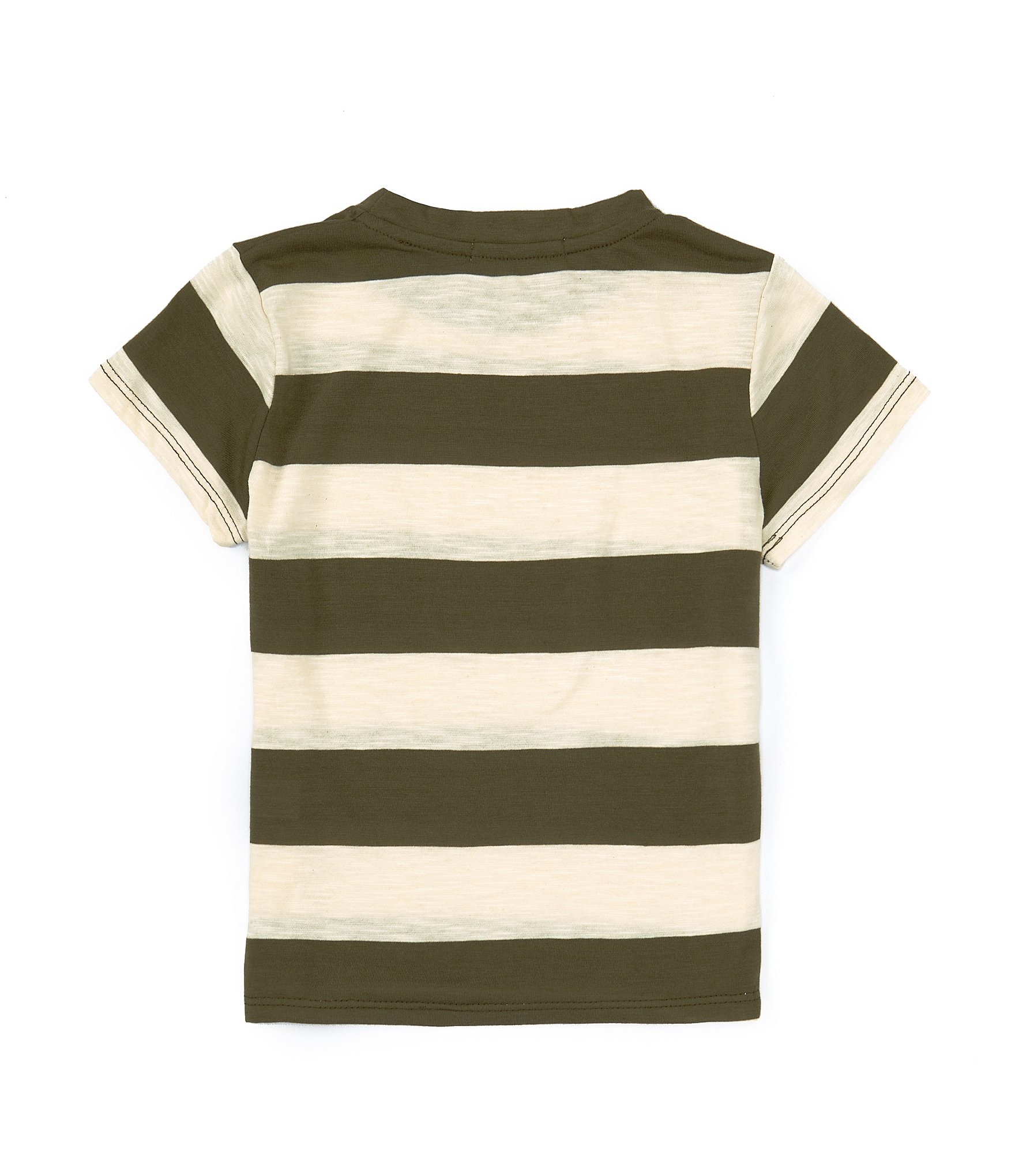 Copper Key Little Girls 2T-6X Knit Wide Stripe Boxy T-Shirt