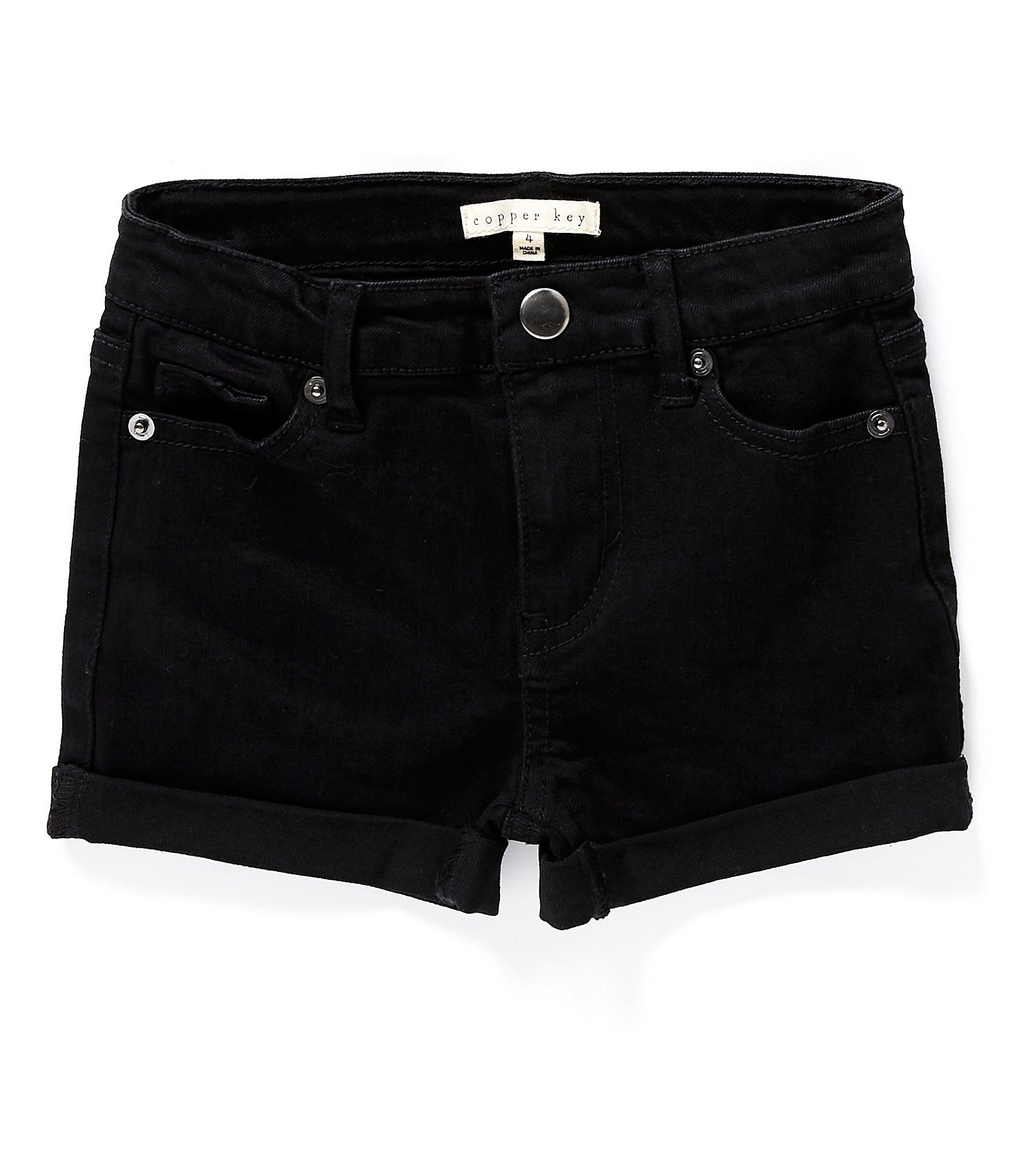 Copper Key Little Girl 2T-6X Roll-Cuff Denim Shorts | Dillard's