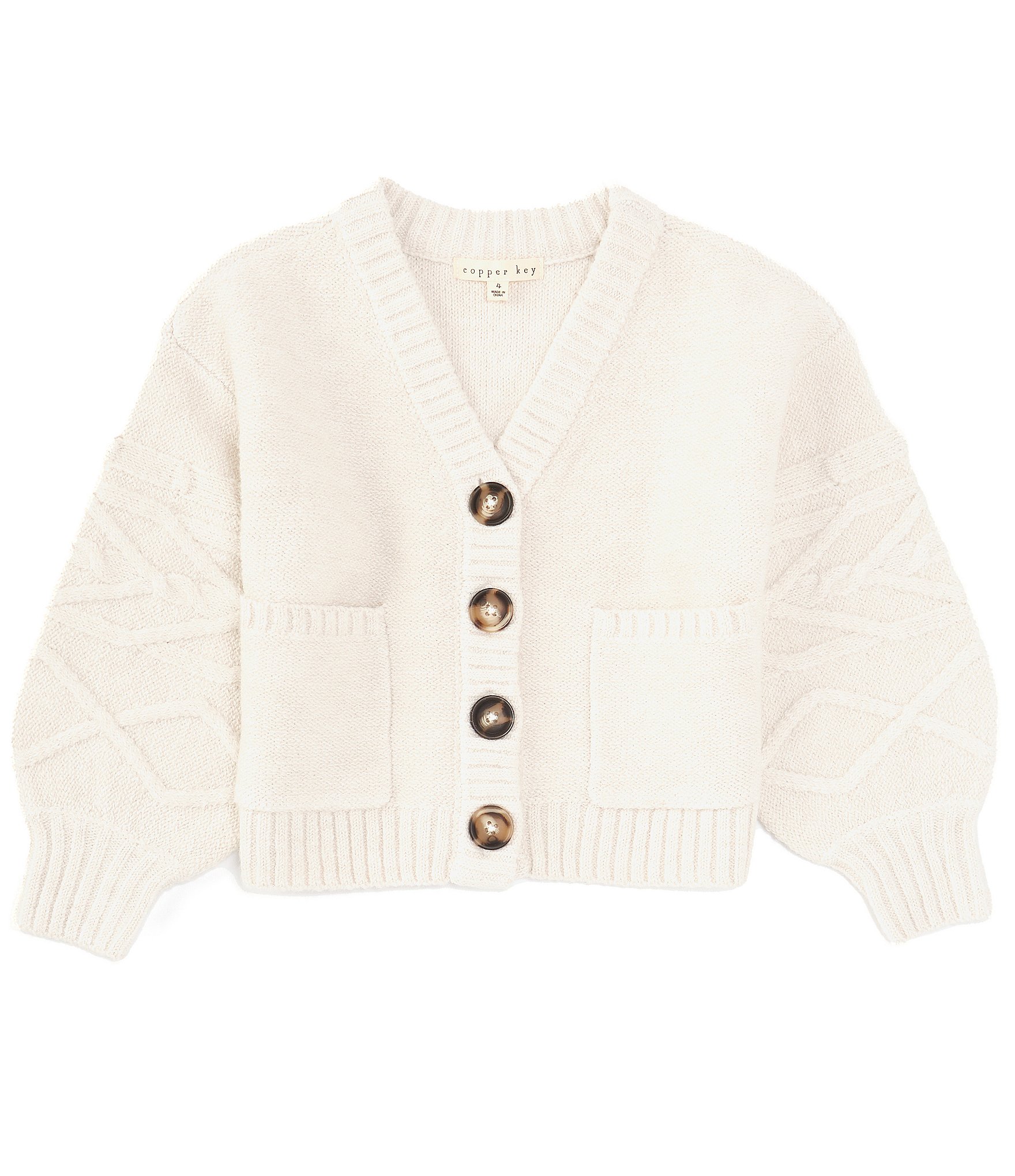 Copper Key Little Girls 2T-6X Chunky Cardigan | Dillard's