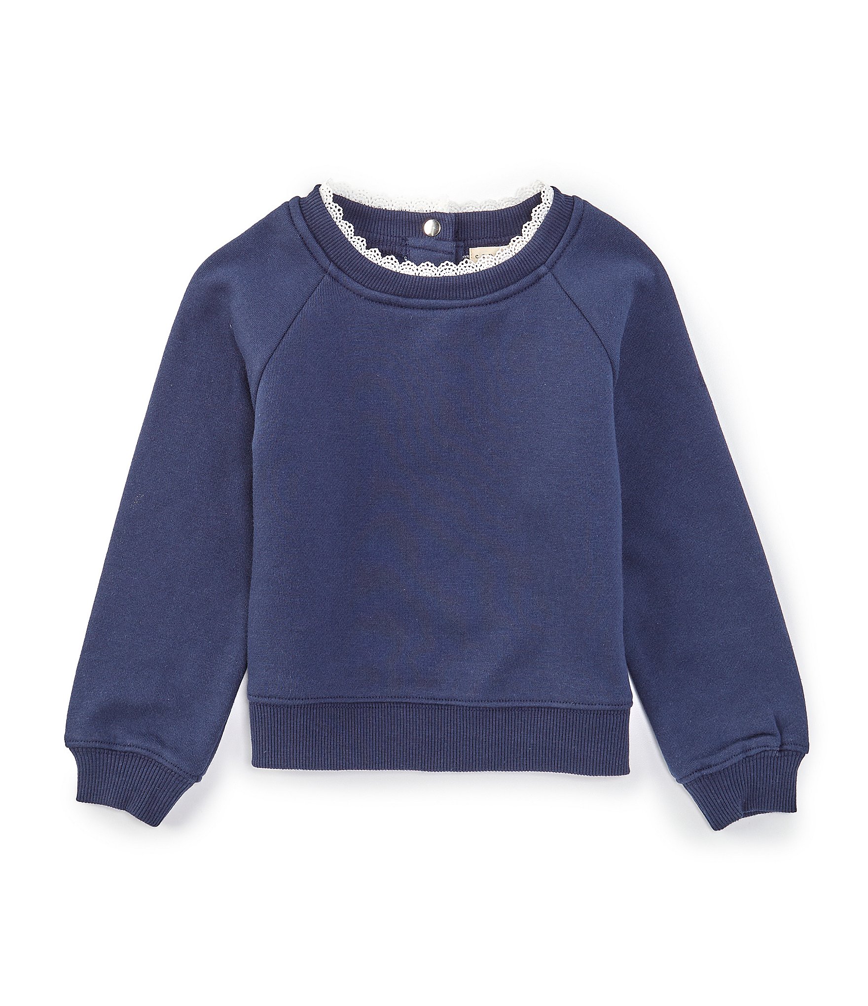 Copper Key Little Girls 2T-6X Eyelet Collar Sweatshirt