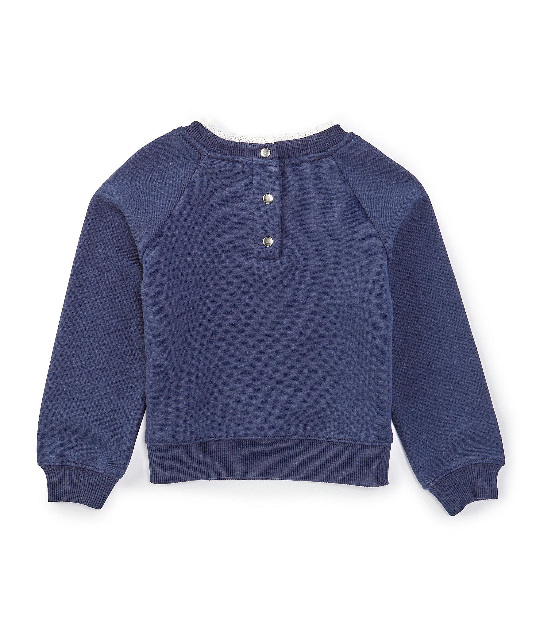 Copper Key Little Girls 2T-6X Eyelet Collar Sweatshirt