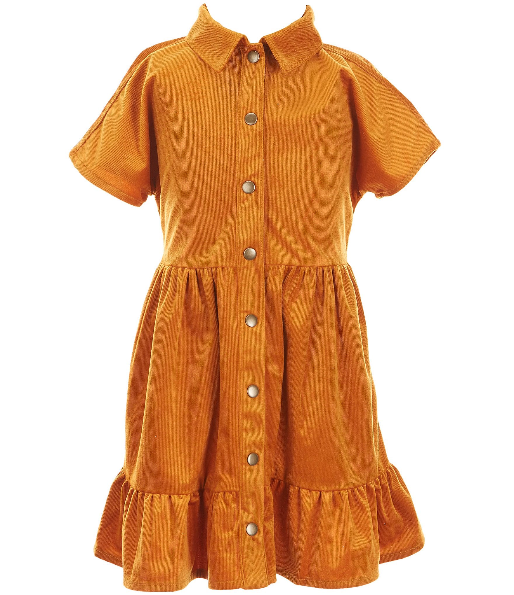 Copper Key Little Girls 2T-6X Micro Cord Tiered Dress | Dillard's