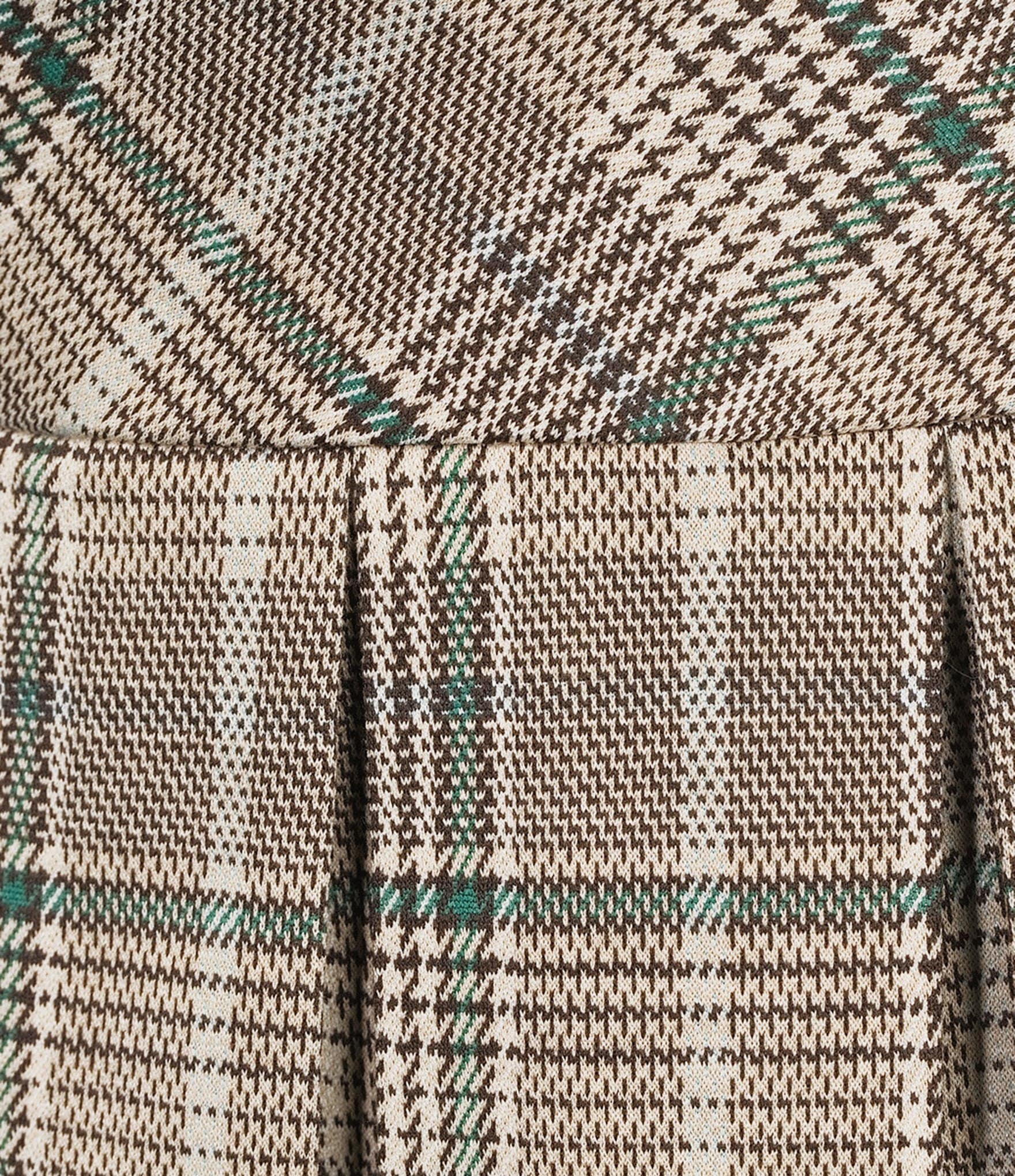 Copper Key Plaid Pleated Mini Skort