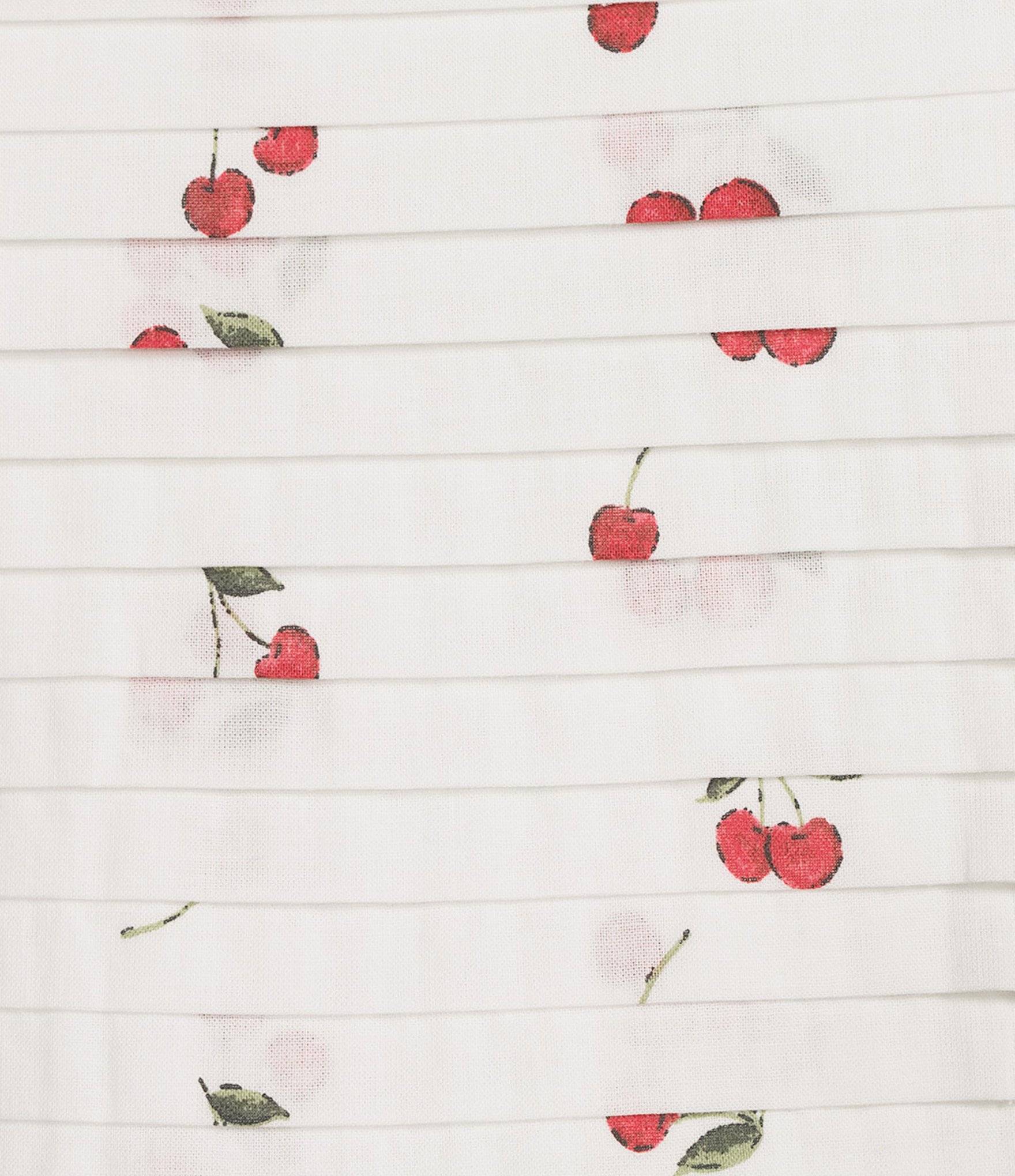 Copper Key Pleated Cherry Print Coordinating Blouse